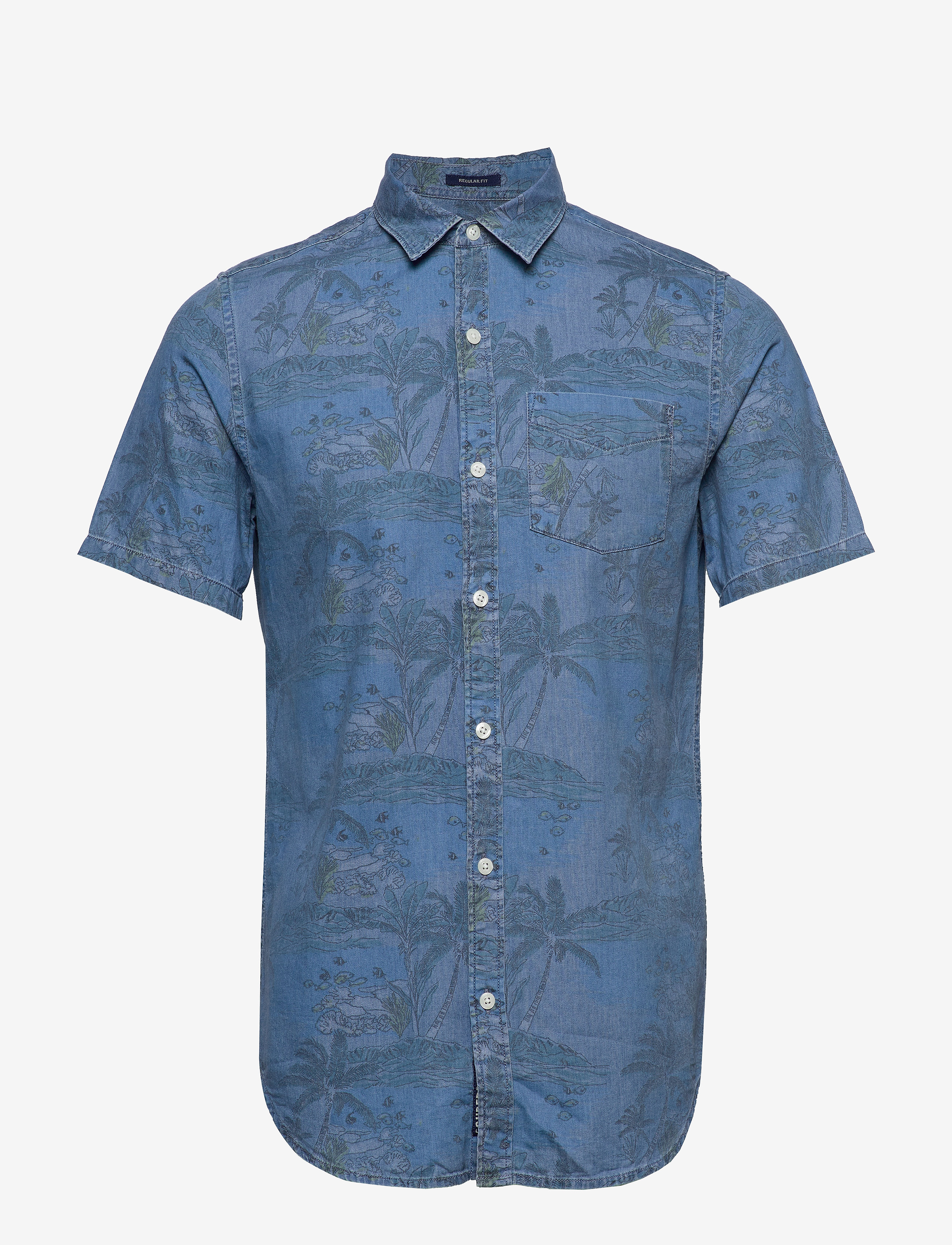 Superdry - MIAMI LOOM SS SHIRT - tropical island blue - 0