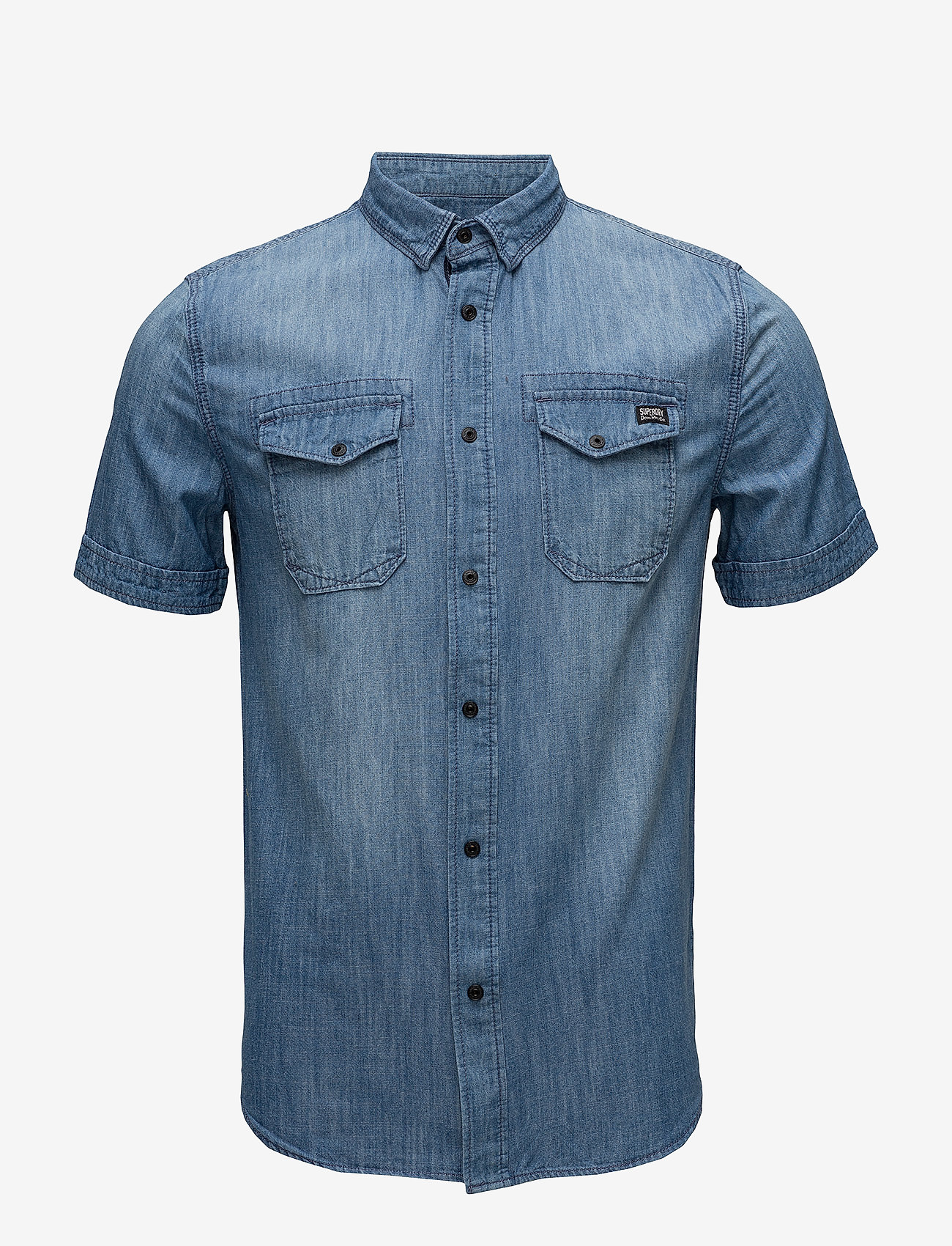 Superdry - DRAGWAY S/S DENIM SHIRT - mid vintage - 0
