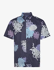 Superdry - HAWAIIAN SHIRT - kortärmade t-shirts - chrysanthemum navy - 0