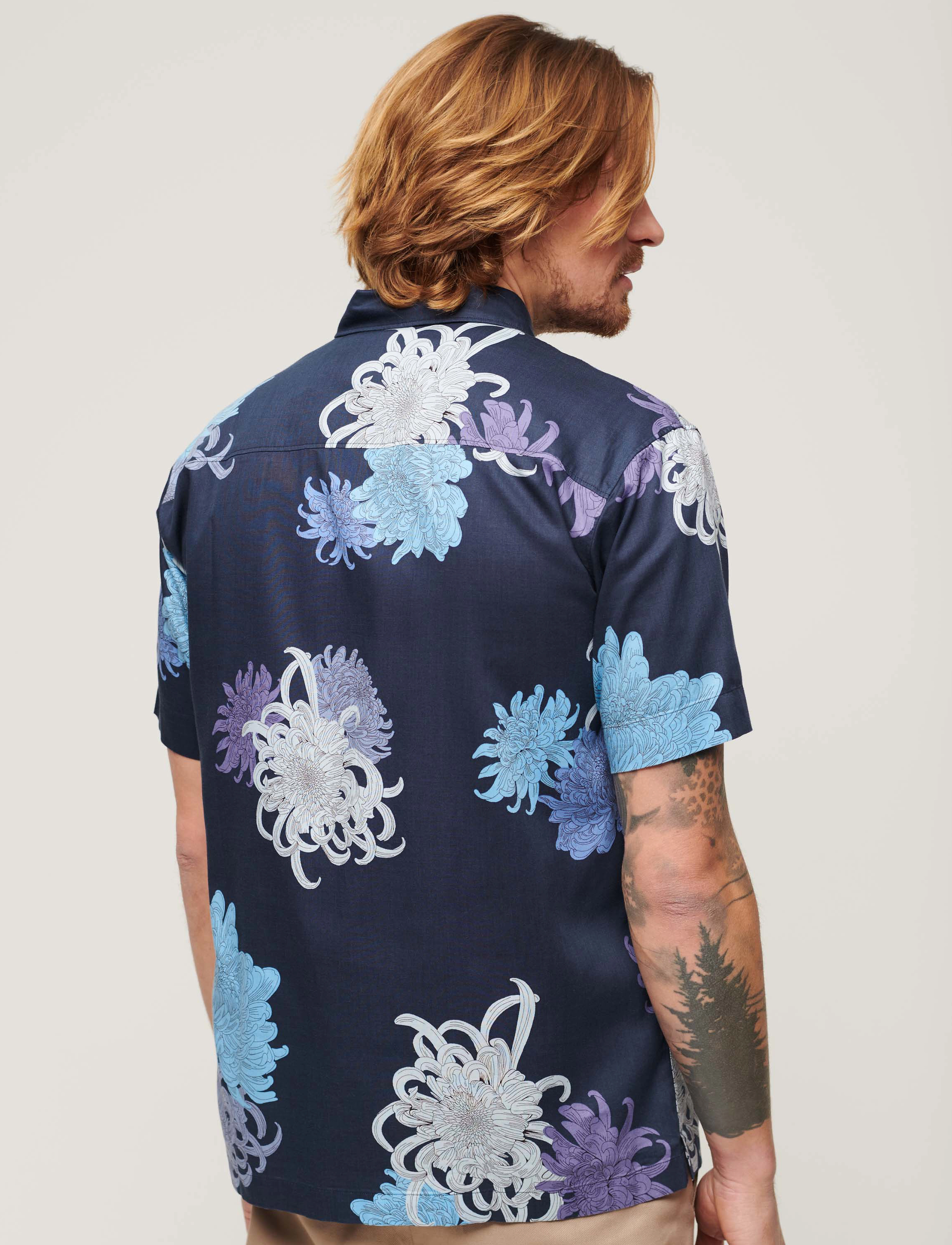 Superdry - HAWAIIAN SHIRT - chrysanthemum navy - 3