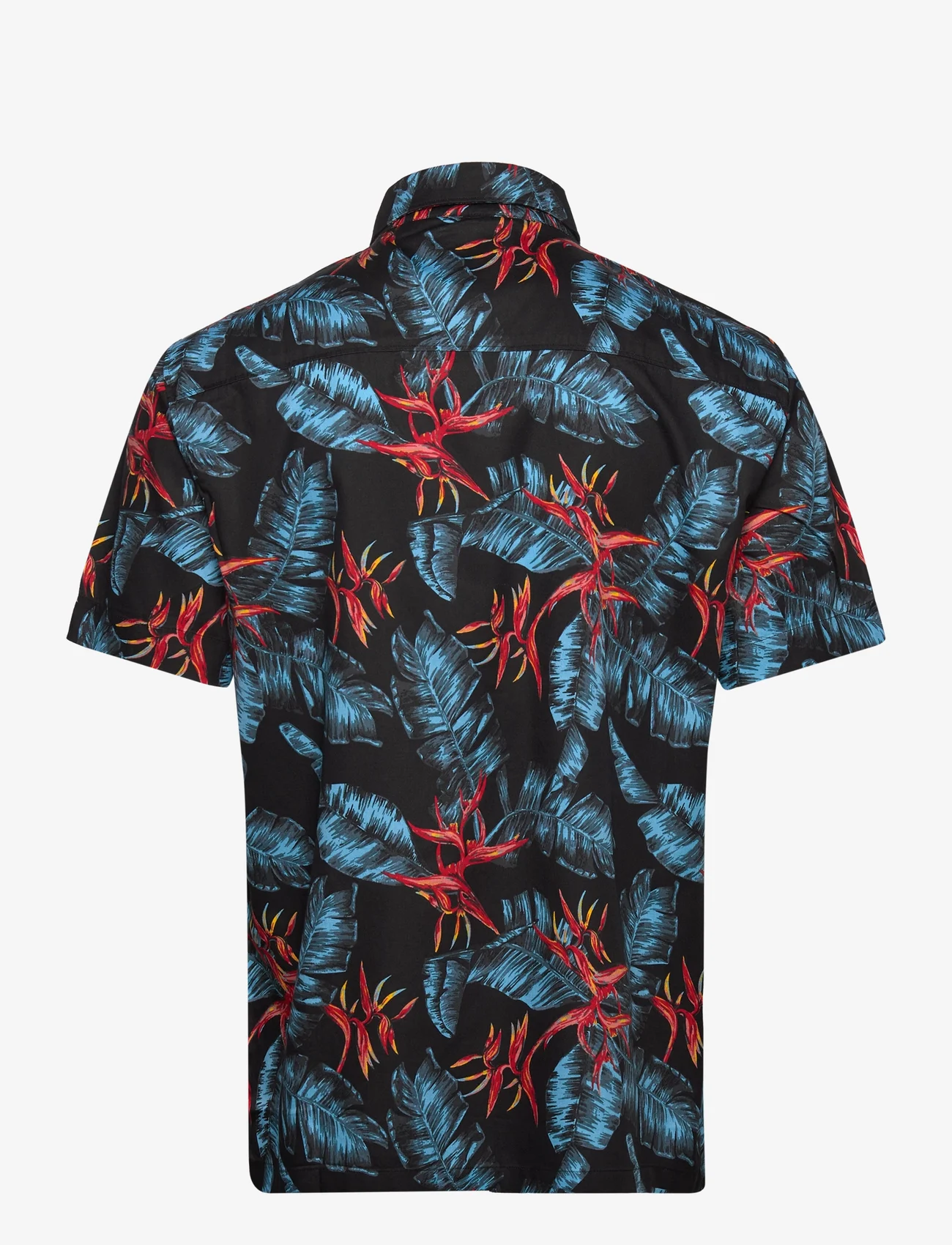 Superdry - HAWAIIAN SHIRT - kortärmade t-shirts - dark navy fire - 1