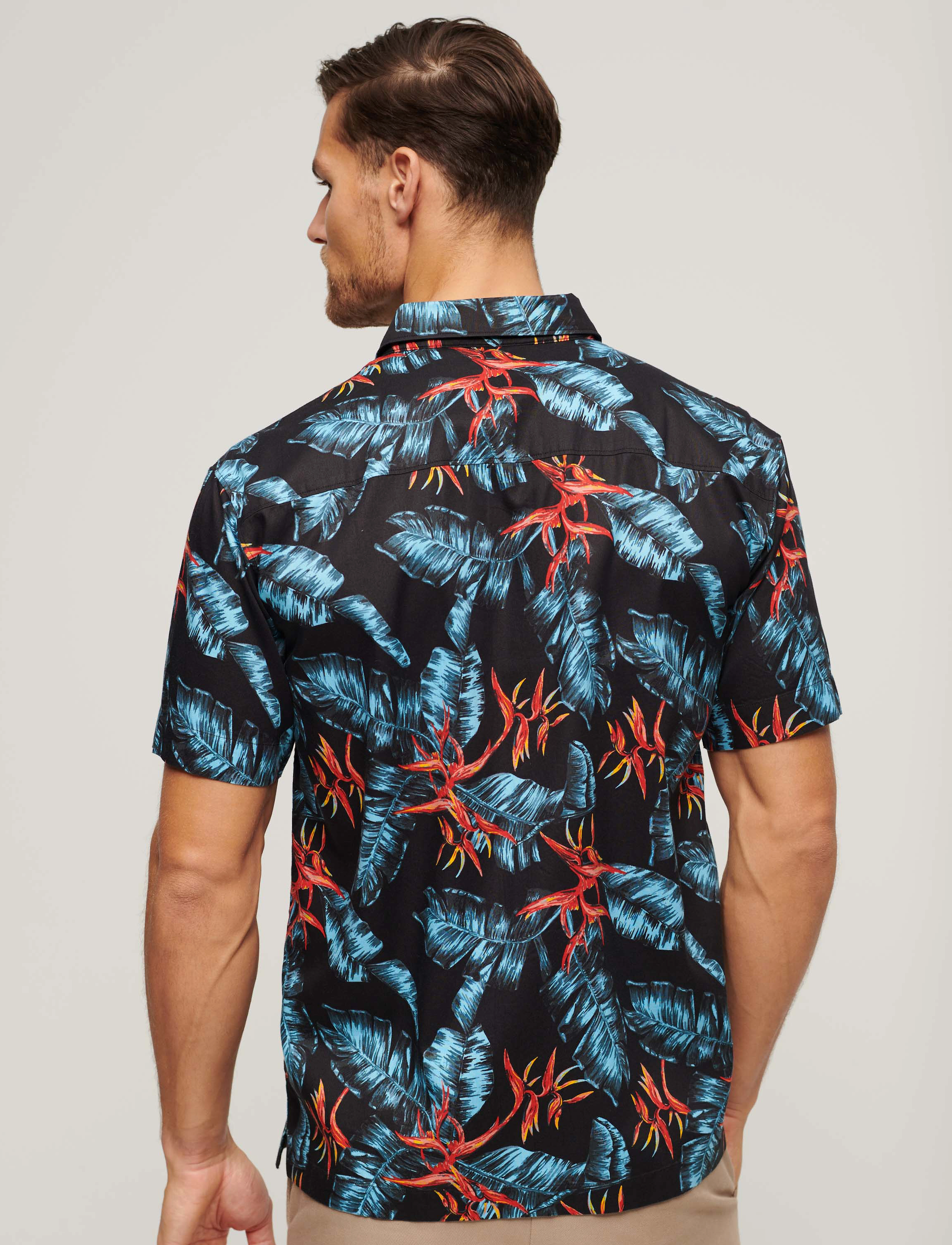 Superdry - HAWAIIAN SHIRT - dark navy fire - 3