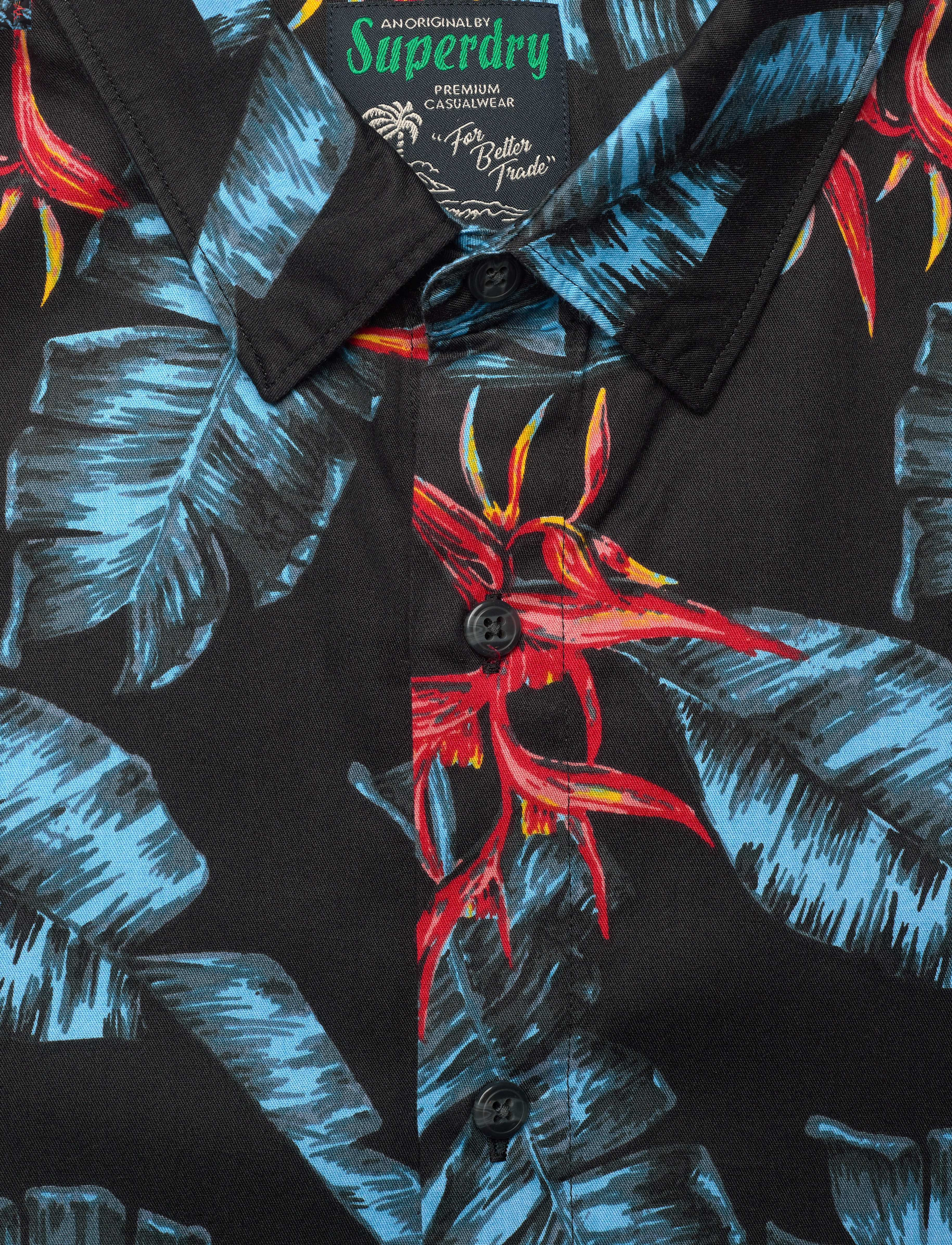 Superdry - HAWAIIAN SHIRT - dark navy fire - 5