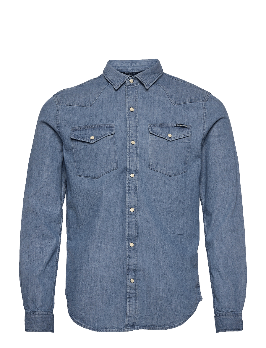 Superdry - VINTAGE WESTERN SHIRT - light wash - 0