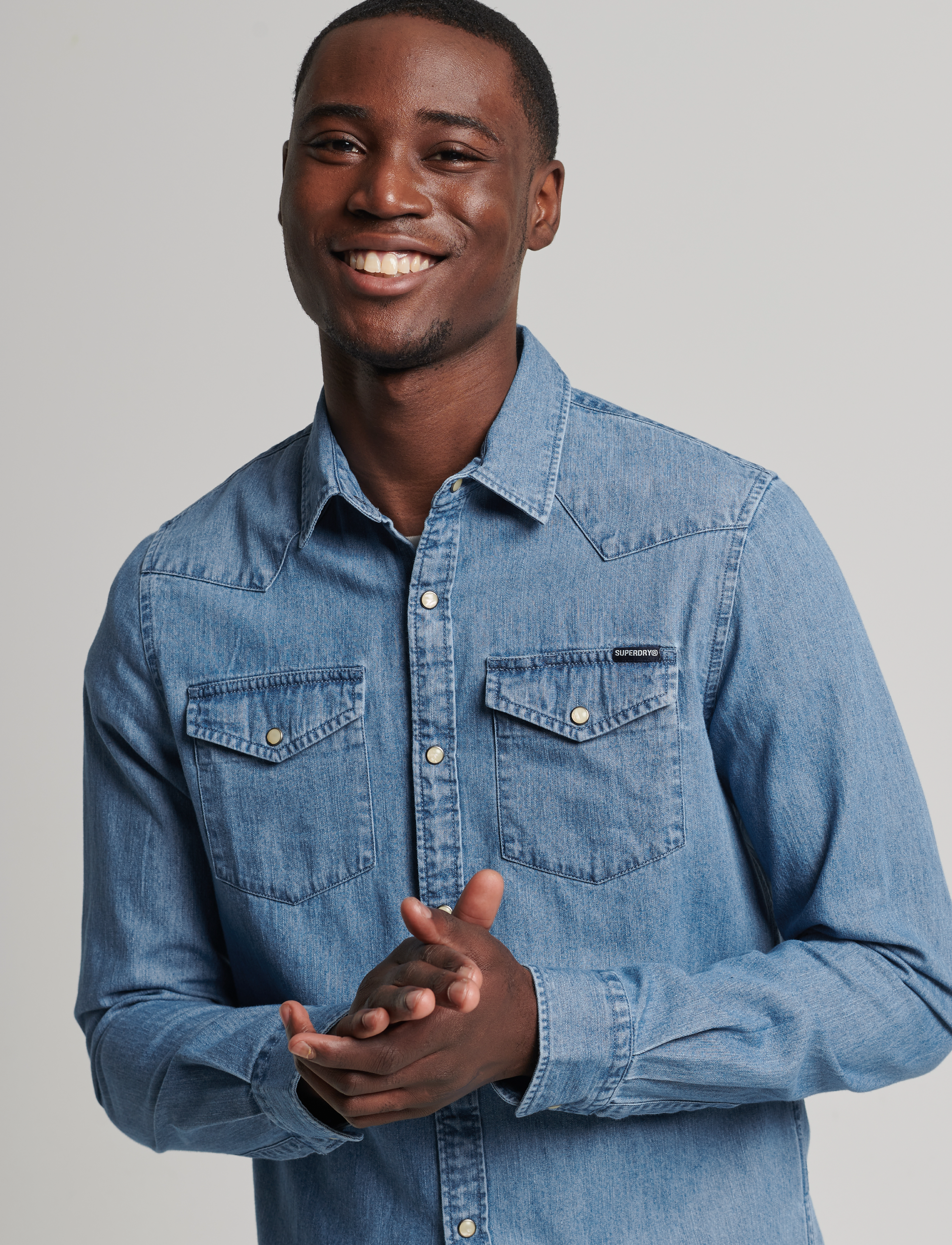 Superdry - VINTAGE WESTERN SHIRT - light wash - 2