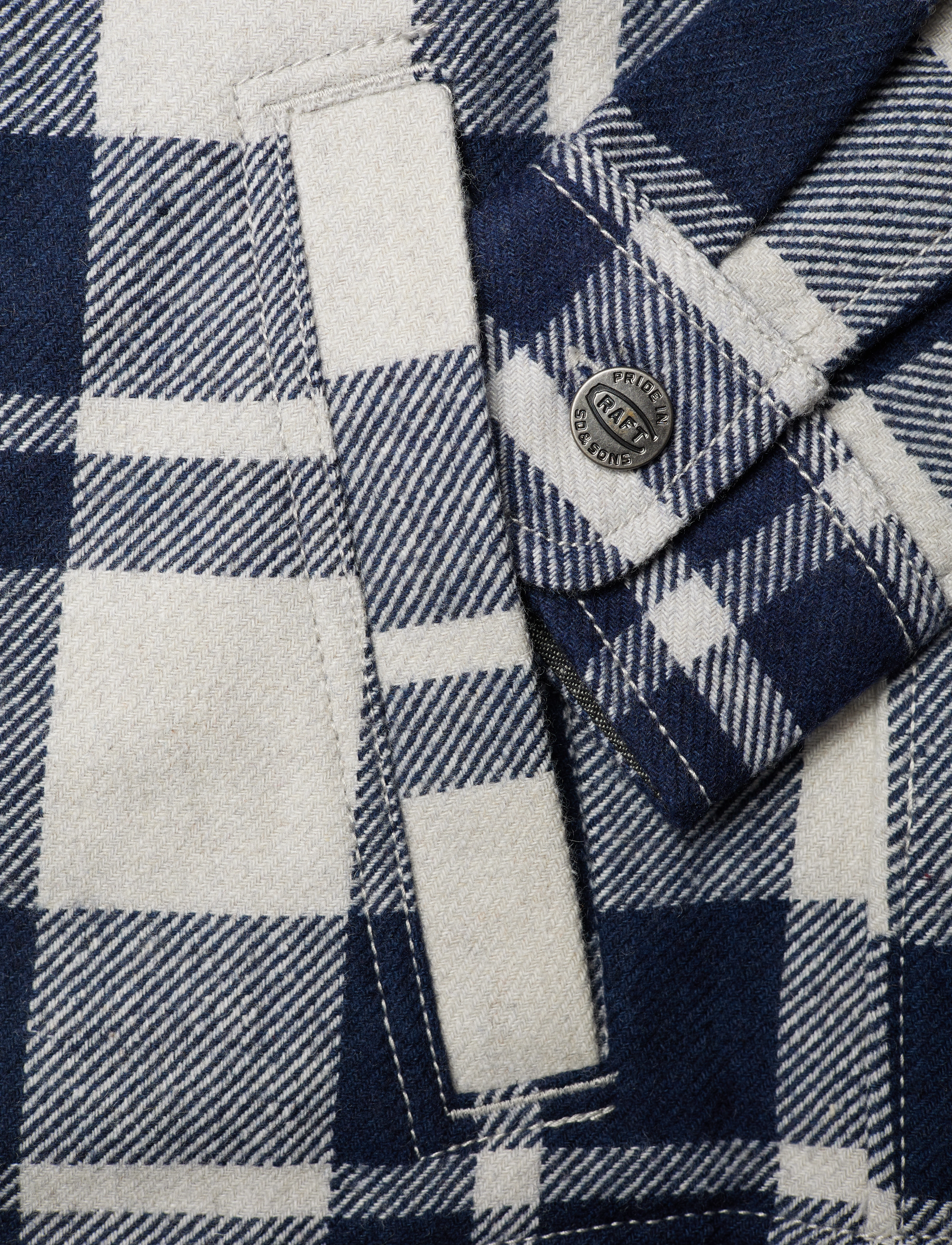 Superdry - VINTAGE WOOL ZIP OVERSHIRT - roscoe check ecru - 4