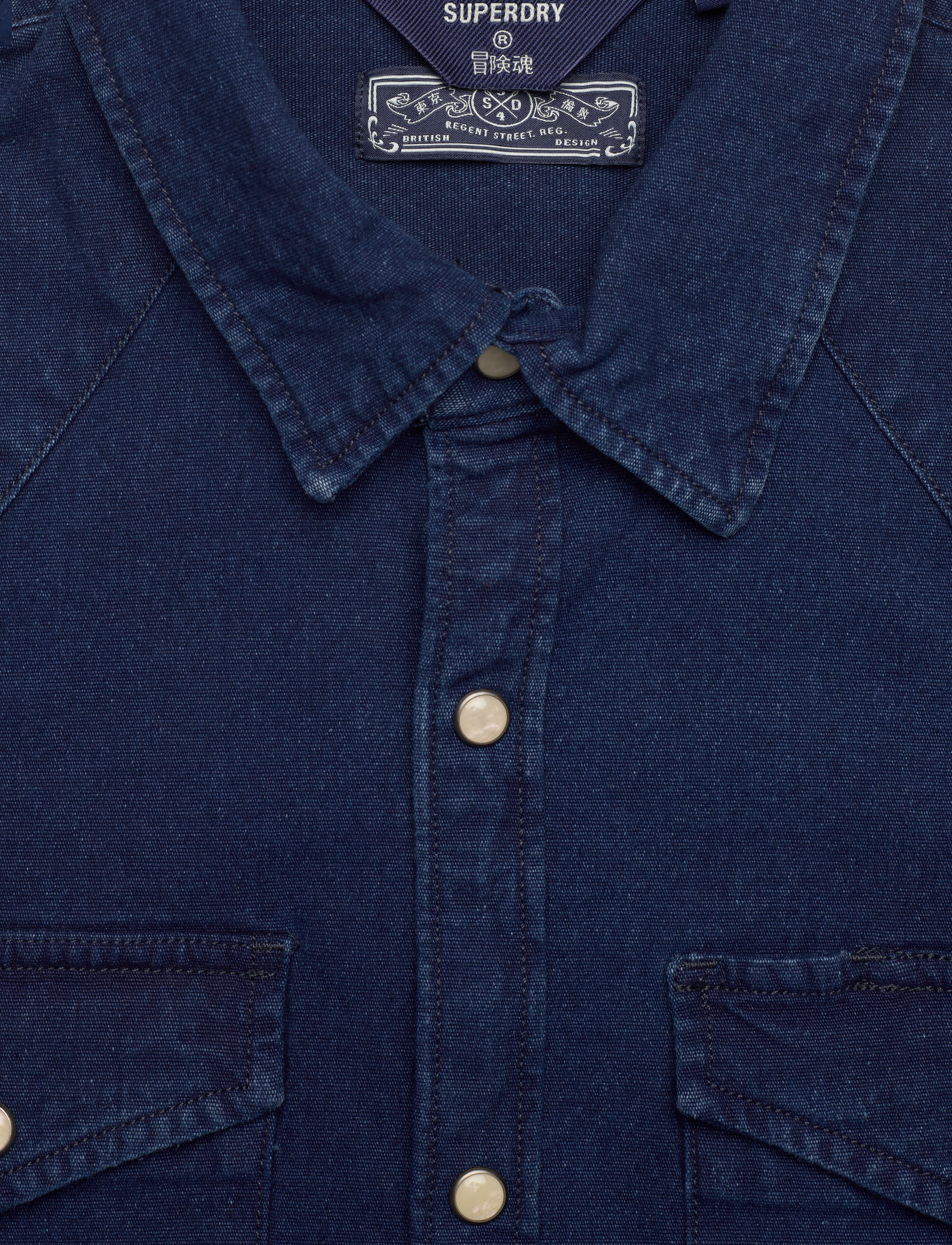 Superdry - VINTAGE WESTERN SHIRT - indigo mid wash - 5