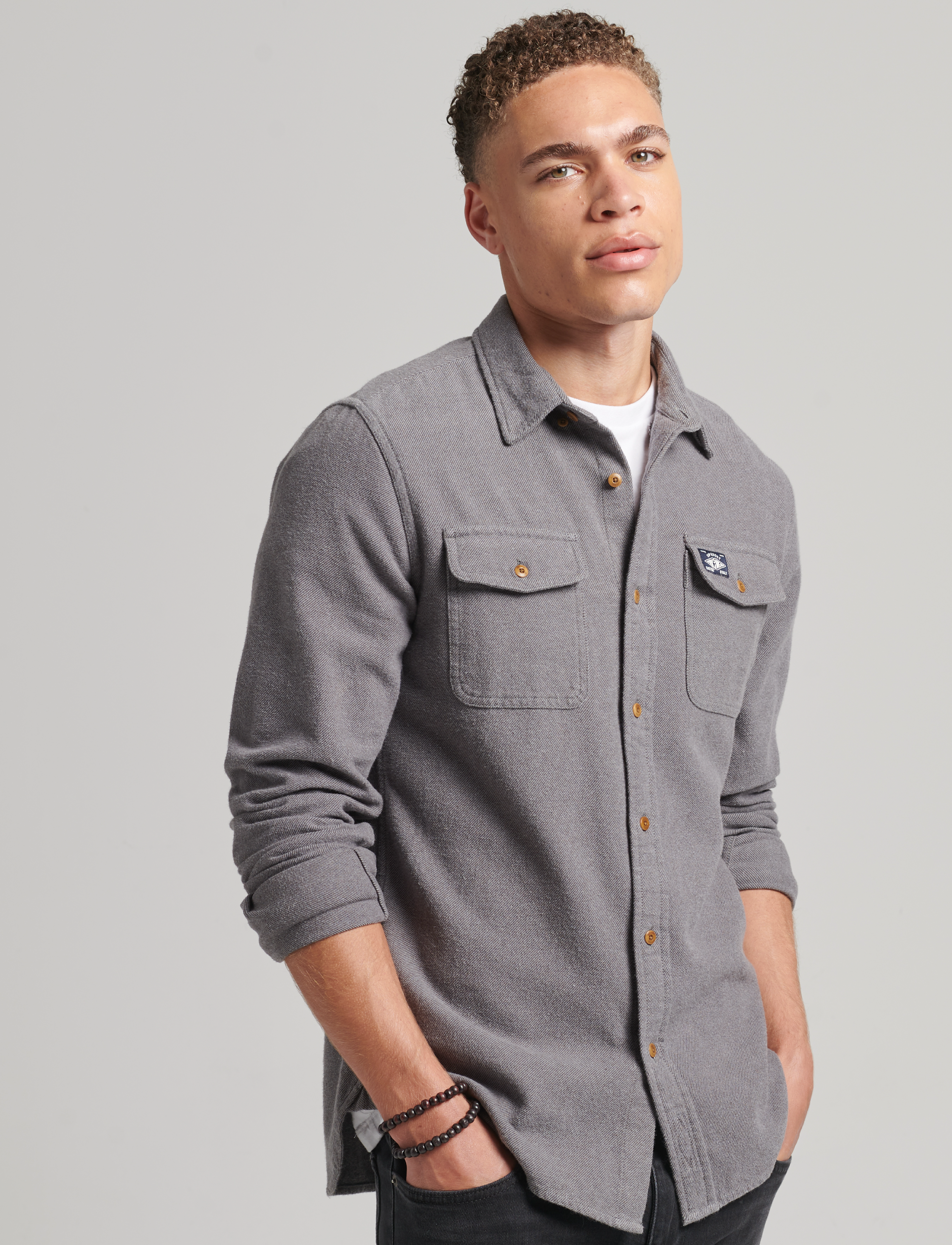 Superdry - VINTAGE TRAILSMAN FLANNEL - grey - 2
