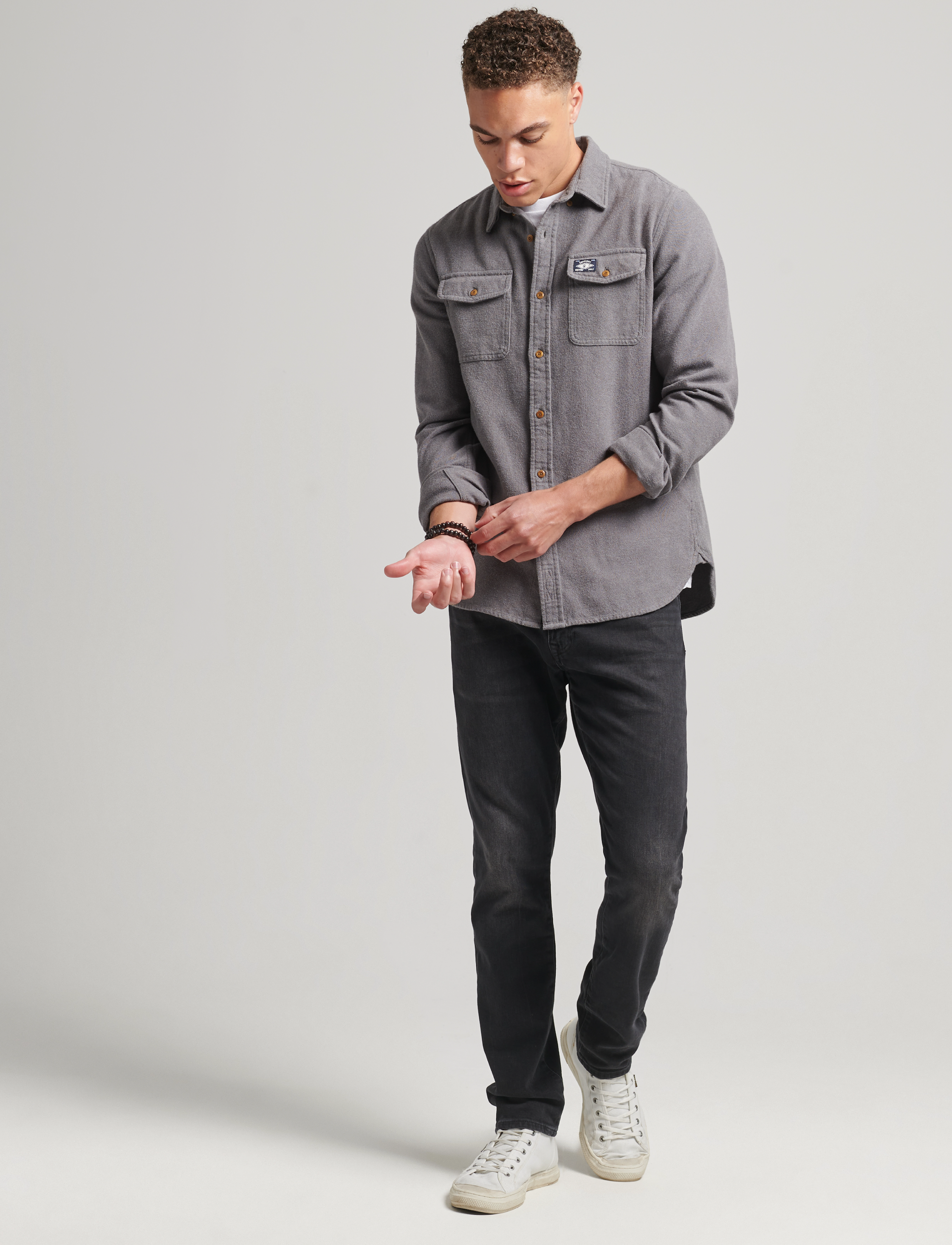 Superdry - VINTAGE TRAILSMAN FLANNEL - grey - 3
