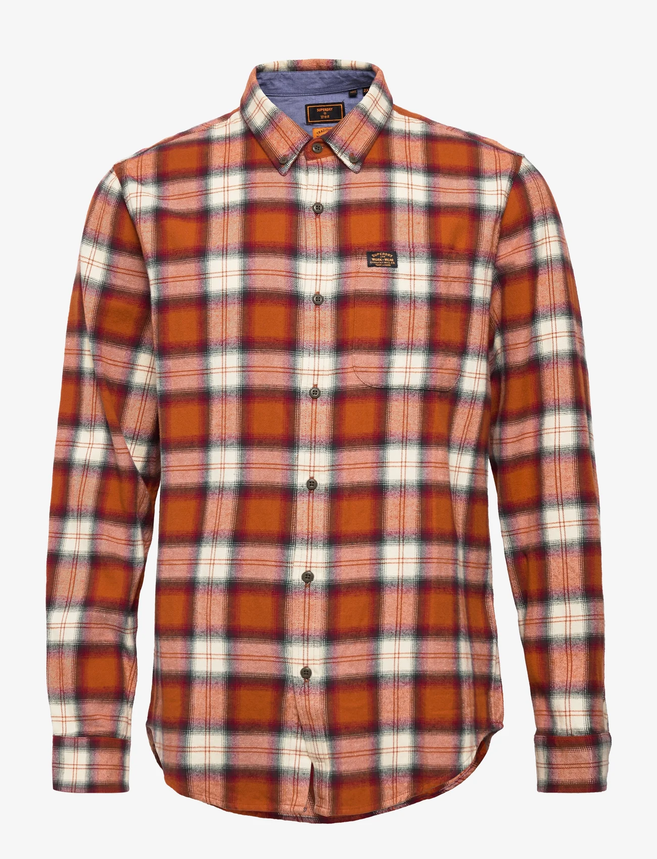 Superdry - VINTAGE LUMBERJACK SHIRT - ternede skjorter - rodrick check rusty orange - 0