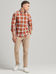 Superdry - VINTAGE LUMBERJACK SHIRT - ternede skjorter - rodrick check rusty orange - 3