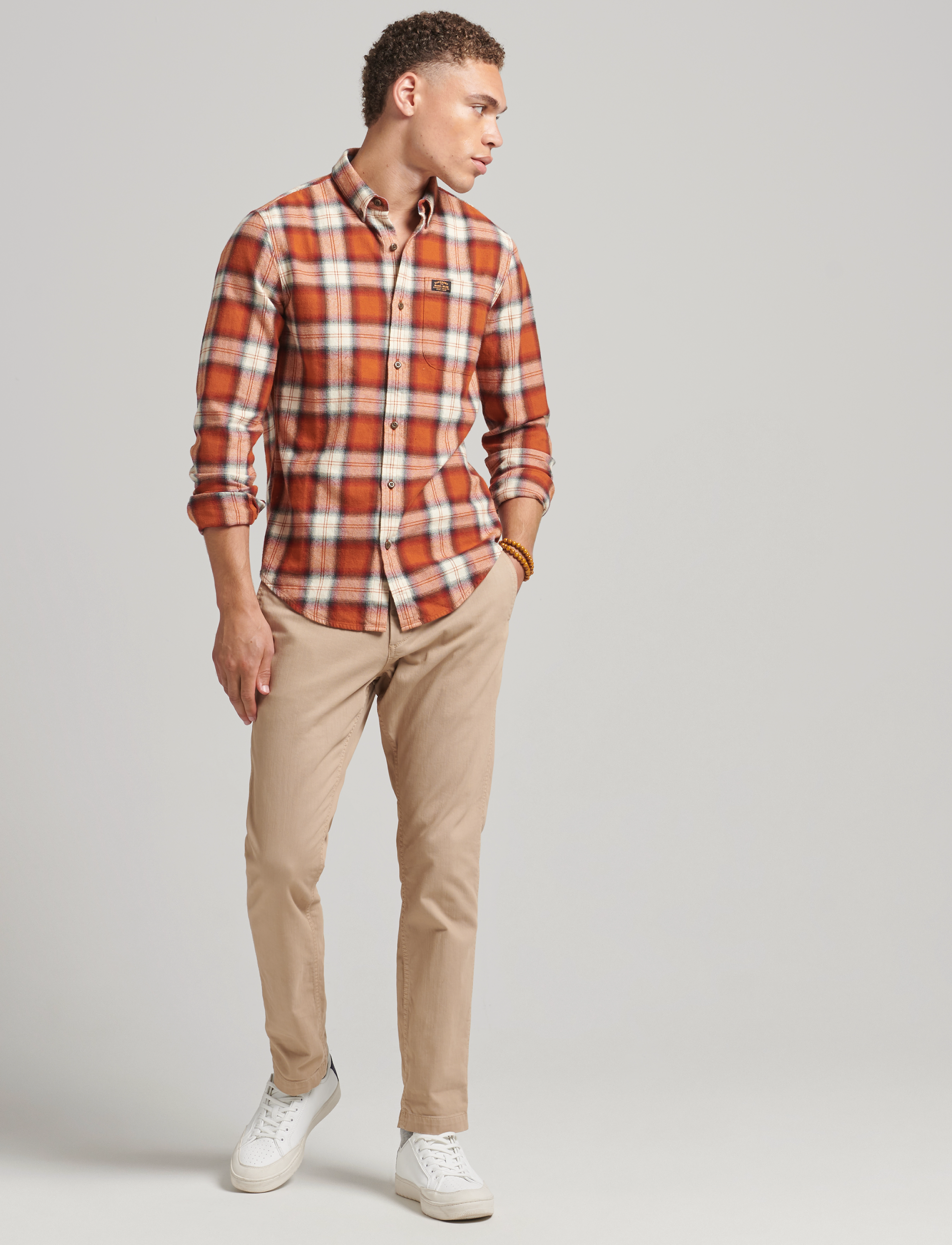 Superdry - VINTAGE LUMBERJACK SHIRT - rodrick check rusty orange - 3