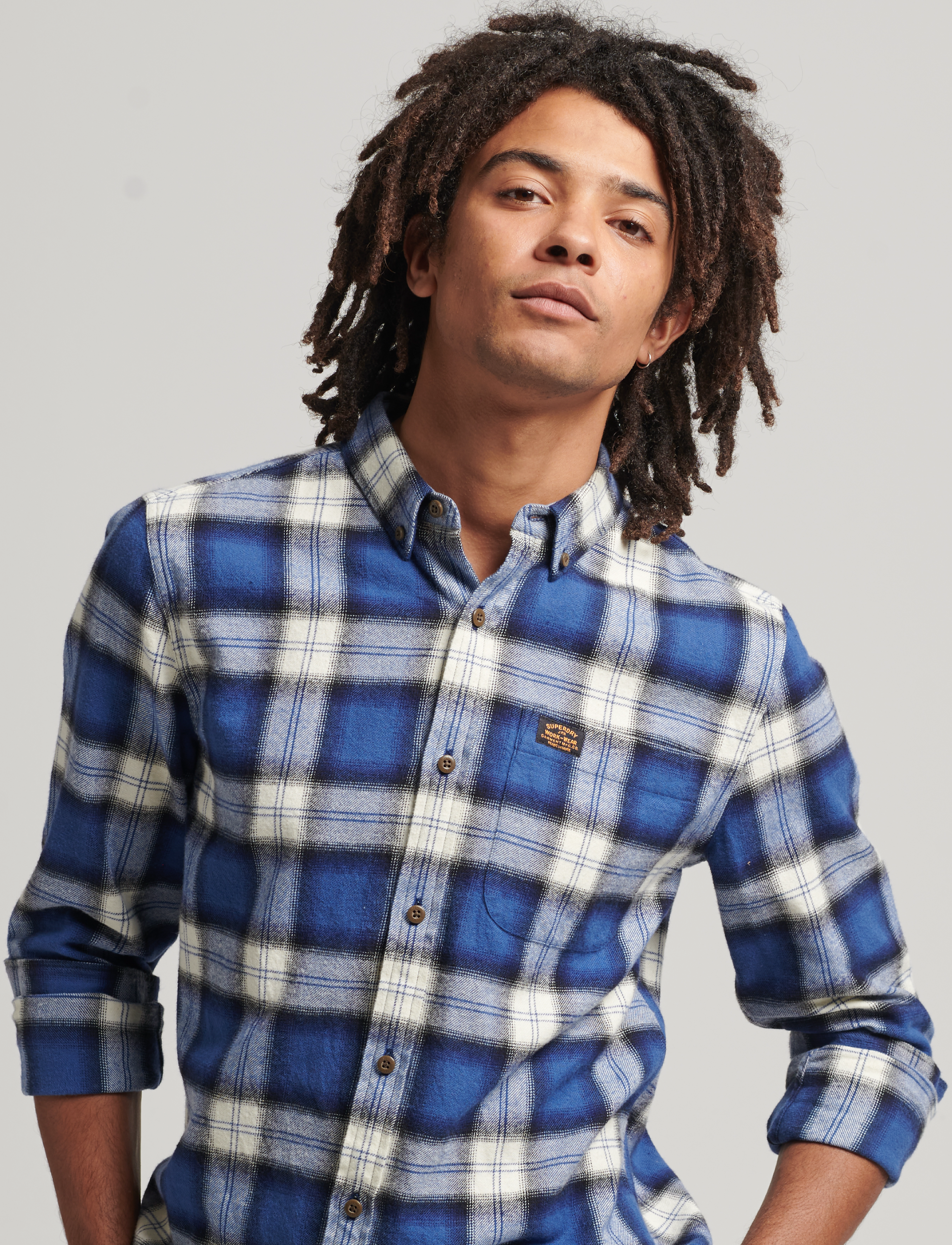 Superdry - VINTAGE LUMBERJACK SHIRT - rodrick check blue - 2