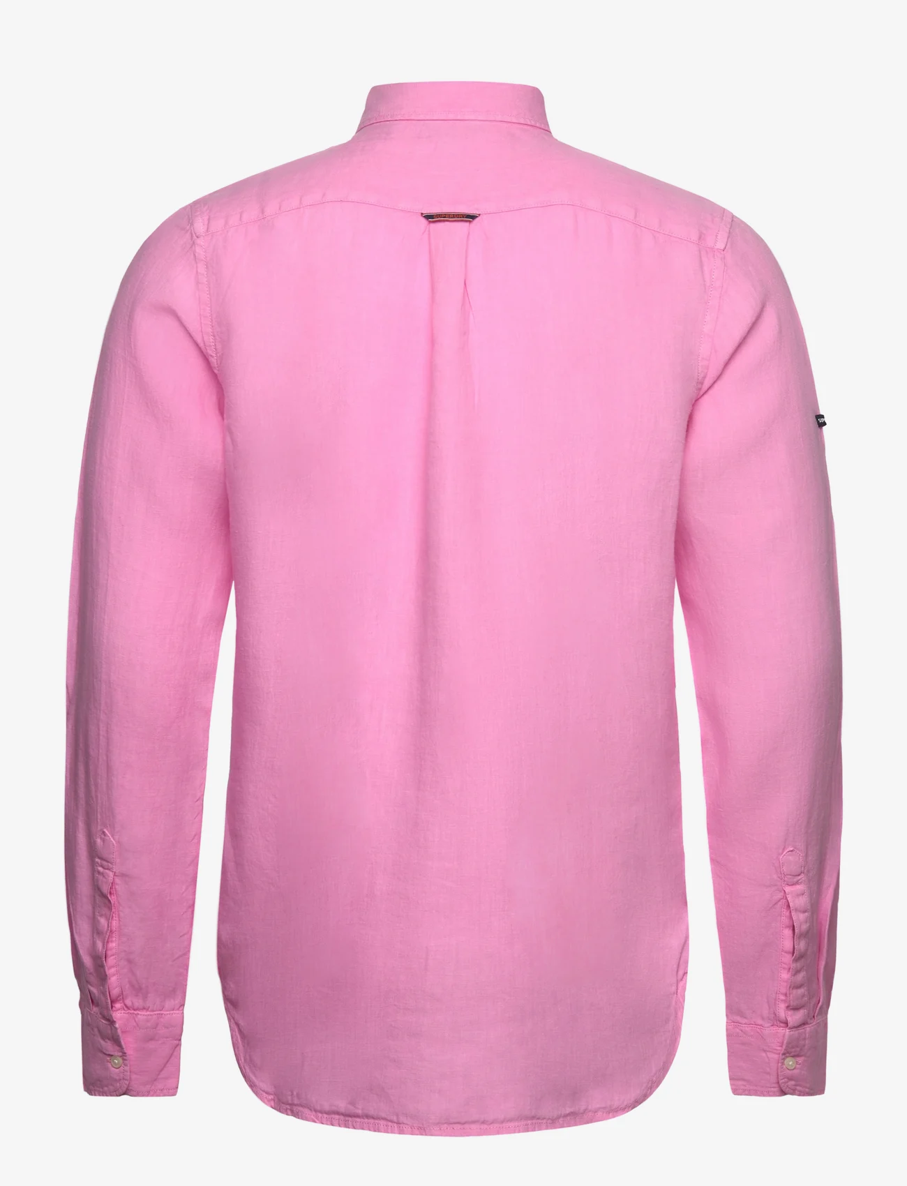Superdry - STUDIOS CASUAL LINEN L/S SHIRT - lininiai marškiniai - fuchsia pink - 1