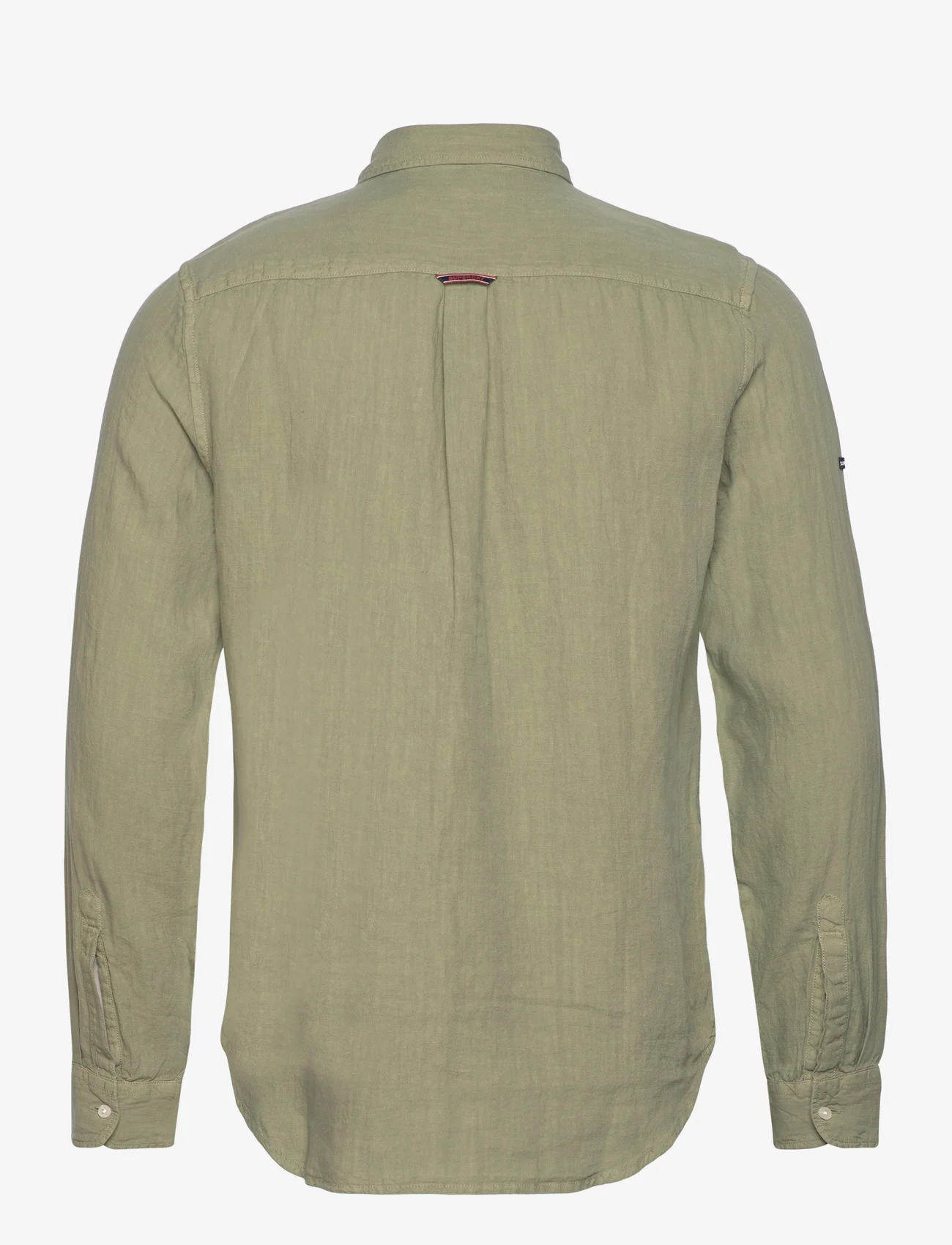 Superdry - STUDIOS CASUAL LINEN L/S SHIRT - lininiai marškiniai - greenstone - 1