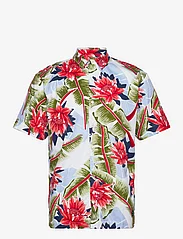 Superdry - VINTAGE HAWAIIAN S/S SHIRT - kortærmede t-shirts - optic banana leaf - 0