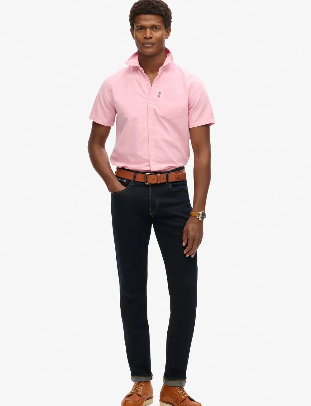 Superdry - VINTAGE OXFORD S/S SHIRT - oxford-skjortor - bright pink - 4