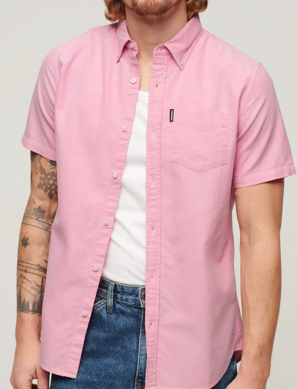Superdry - VINTAGE OXFORD S/S SHIRT - oxford-skjortor - bright pink - 5