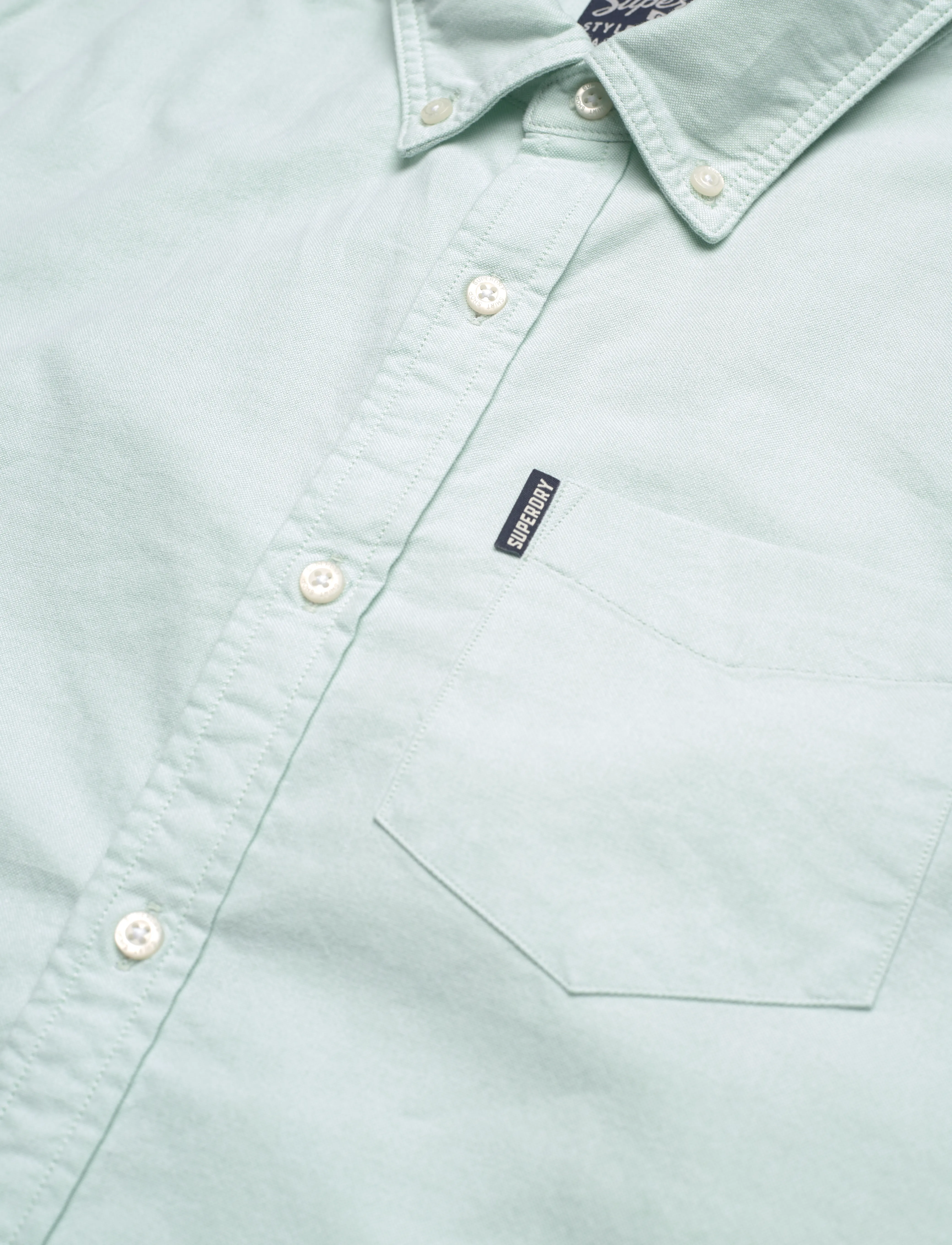 Superdry - VINTAGE OXFORD S/S SHIRT - oxford-hemden - light green - 5