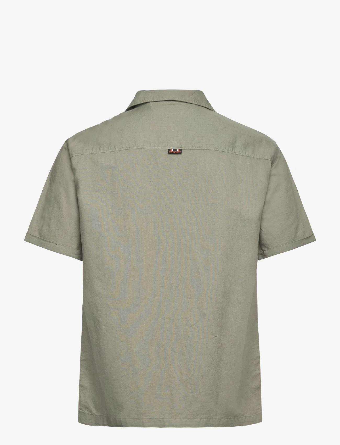 Superdry - VINTAGE RESORT S/S SHIRT - linen shirts - light khaki green - 1