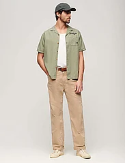 Superdry - VINTAGE RESORT S/S SHIRT - linen shirts - light khaki green - 4