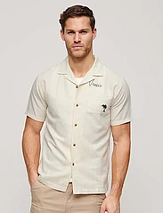 Superdry - VINTAGE RESORT S/S SHIRT - linen shirts - off white - 2
