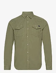 Superdry - VINTAGE CORD WESTERN SHIRT - casual skjortor - olive khaki - 0
