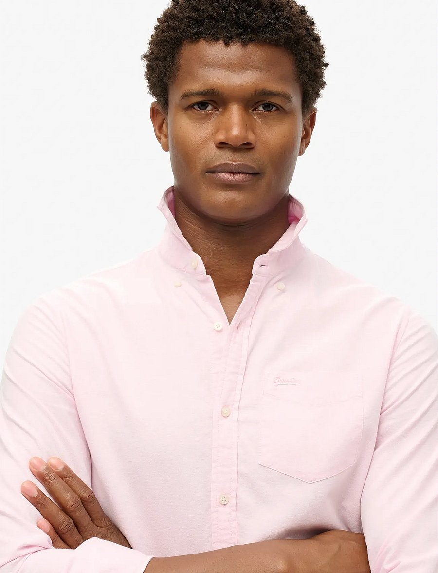 Superdry - COTTON L/S OXFORD SHIRT - oxford shirts - city pink - 2