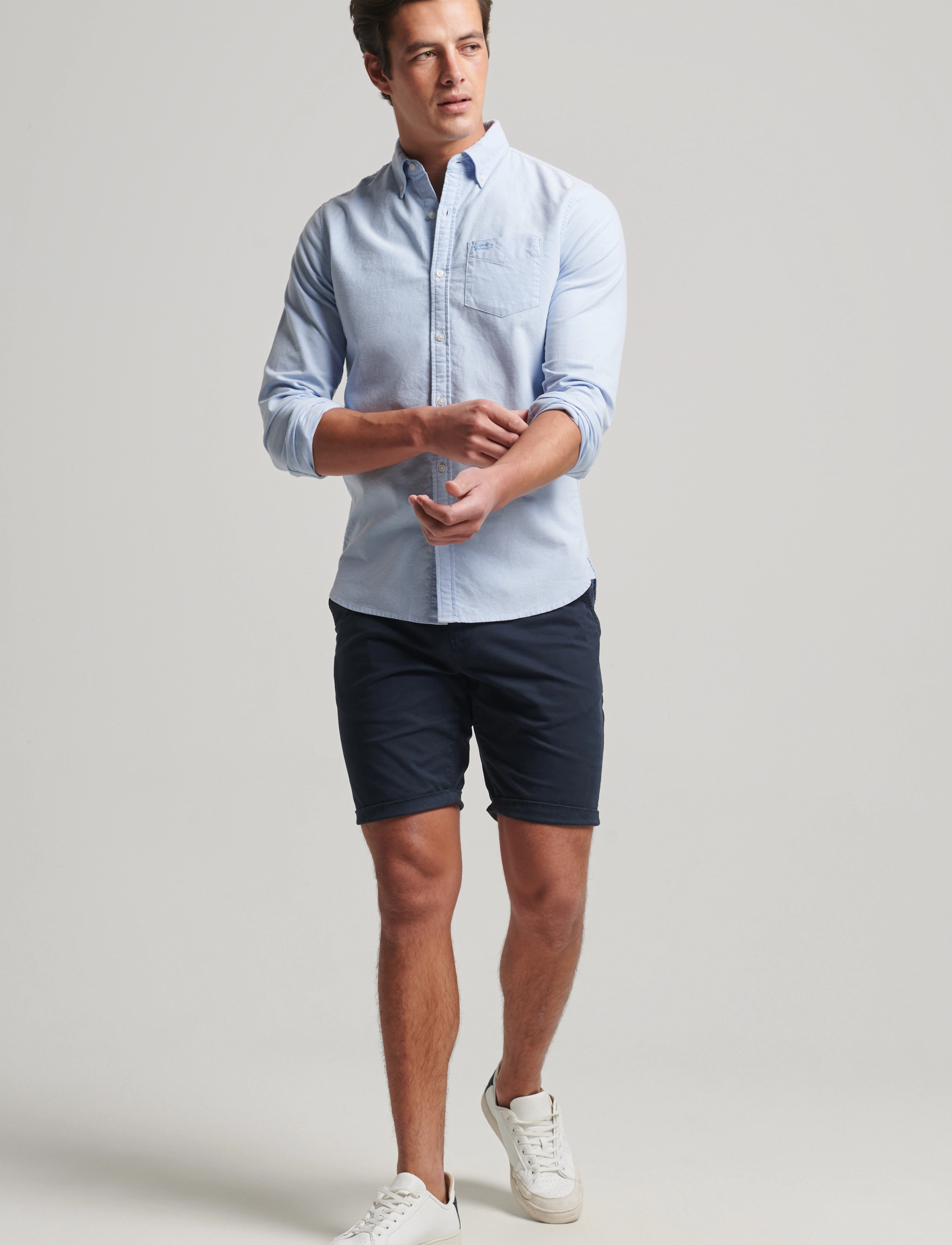 Superdry - COTTON L/S OXFORD SHIRT - oxford skjorter - classic blue oxford - 3
