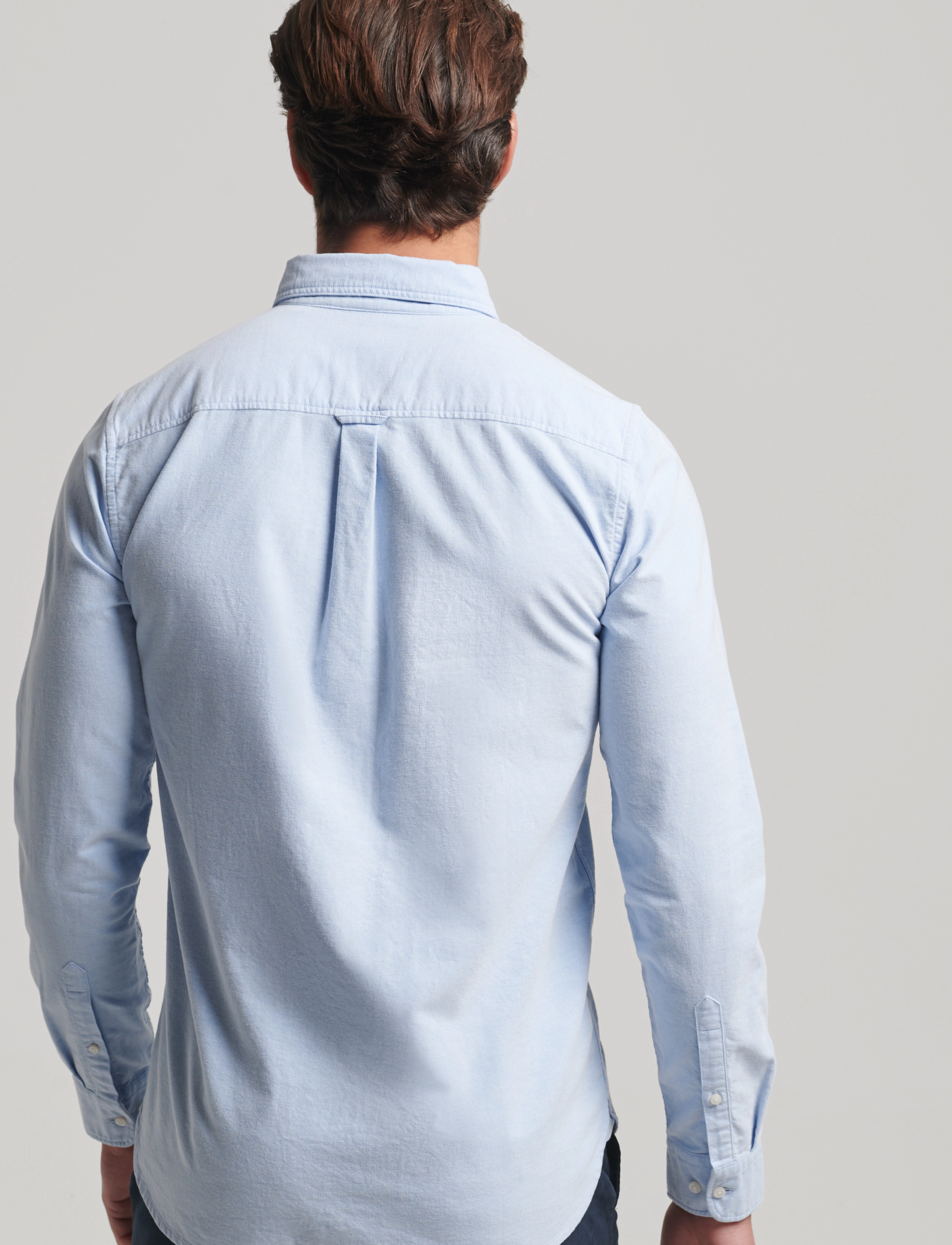 Superdry - COTTON L/S OXFORD SHIRT - oxford skjorter - classic blue oxford - 4