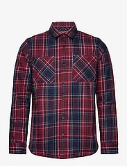 Superdry - MERCHANT QUILTED OVERSHIRT - overshirts - rhubarb red check - 0