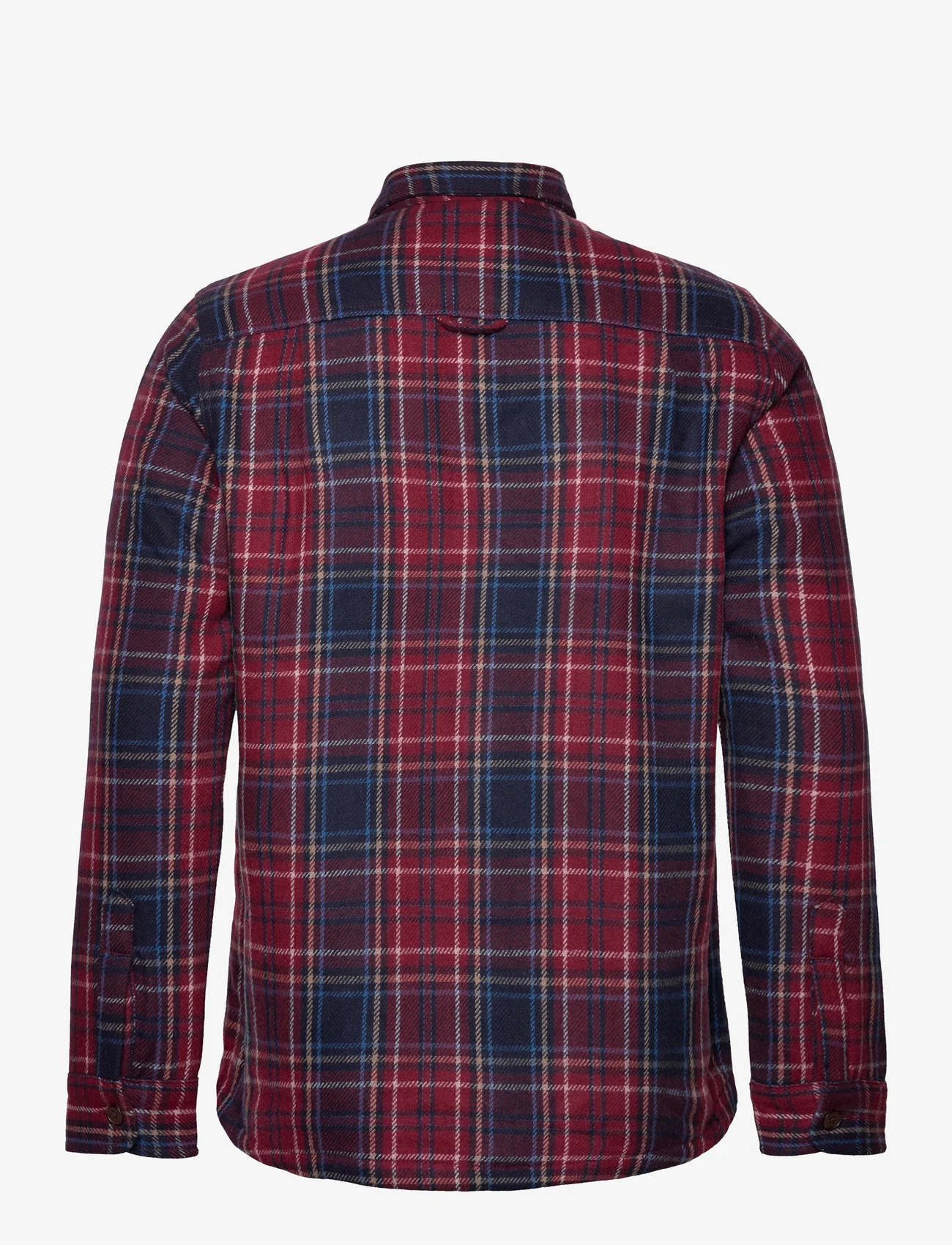 Superdry - MERCHANT QUILTED OVERSHIRT - men - rhubarb red check - 1
