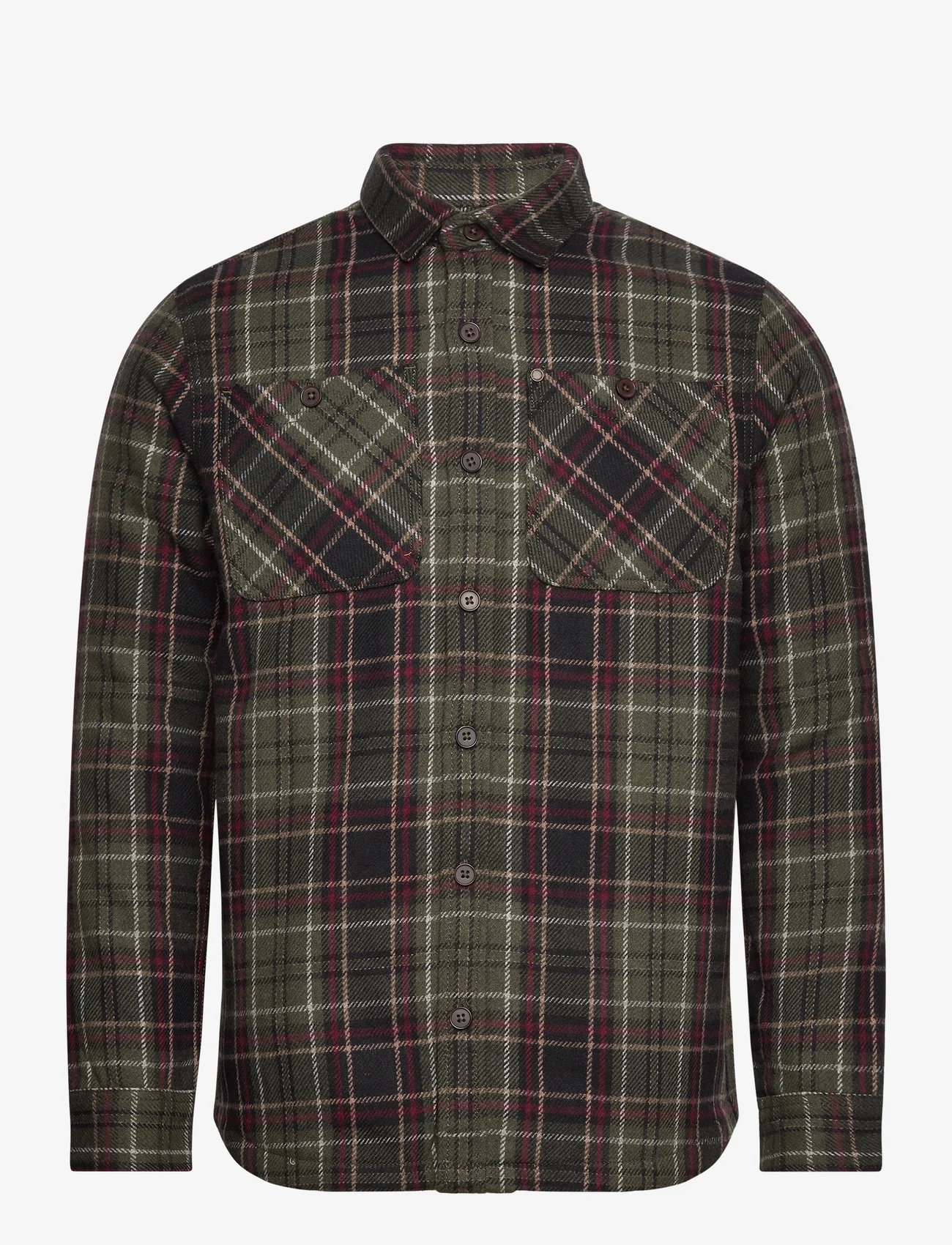 Superdry - MERCHANT QUILTED OVERSHIRT - miesten - rifle green check - 0