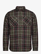 MERCHANT QUILTED OVERSHIRT - RIFLE GREEN CHECK
