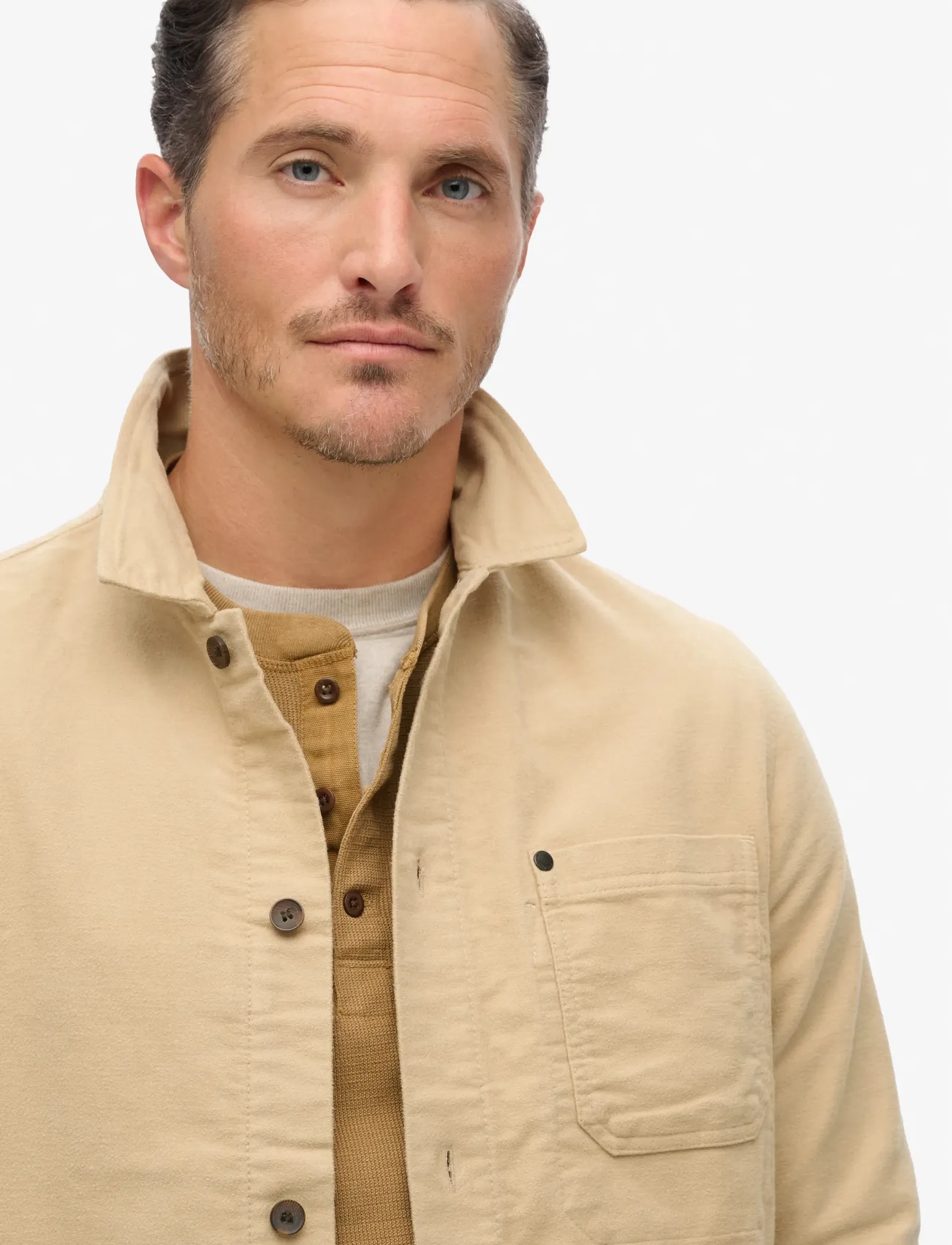 Superdry - MERCHANT MOLESKIN OVERSHIRT - herbstjacken - canyon beige - 3