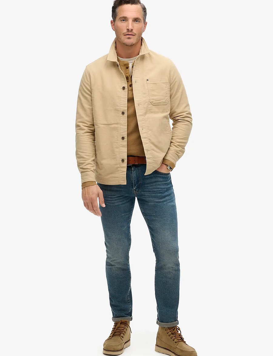 Superdry - MERCHANT MOLESKIN OVERSHIRT - herbstjacken - canyon beige - 4