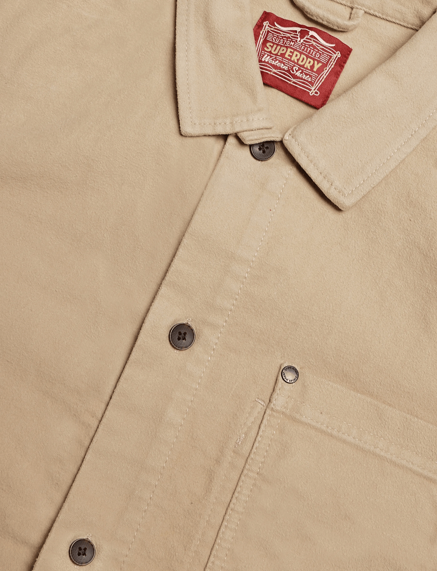 Superdry - MERCHANT MOLESKIN OVERSHIRT - herbstjacken - canyon beige - 5