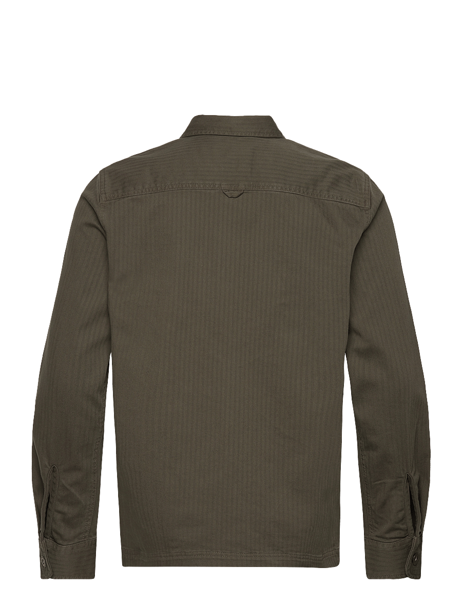 Superdry - MERCHANT HERRINGBONE OVERSHIRT - Überhemden - olive khaki - 2