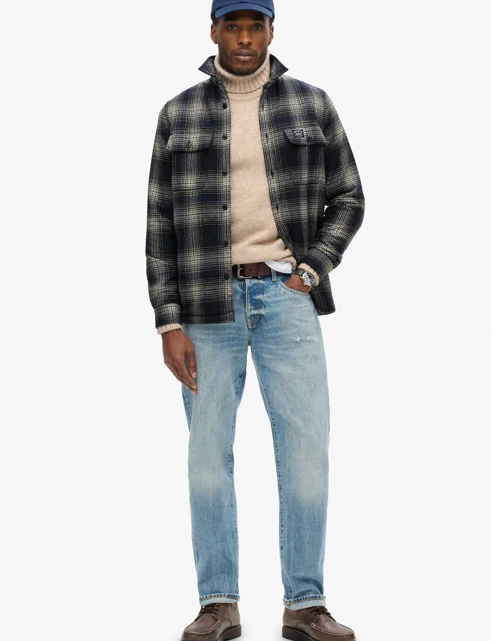 Superdry - WOOL MILLER OVERSHIRT - kollektionen - over ombre navy - 3