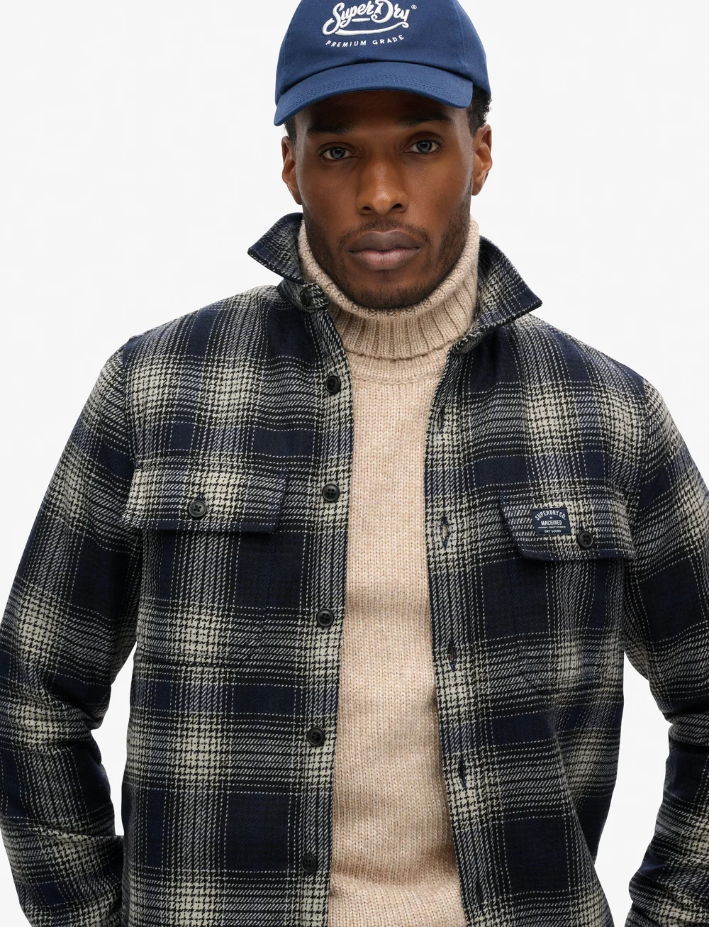 Superdry - WOOL MILLER OVERSHIRT - kollektionen - over ombre navy - 5