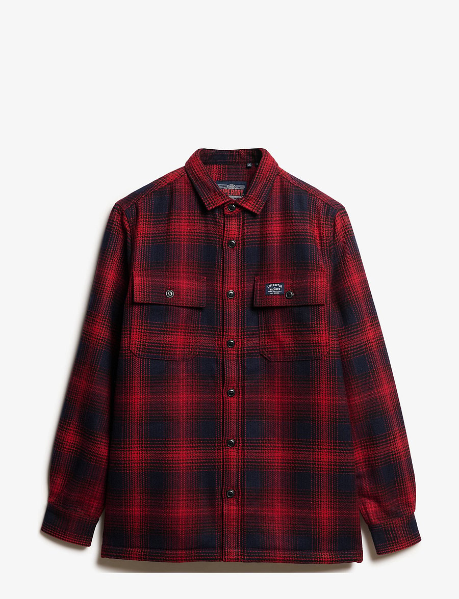 Superdry - WOOL MILLER OVERSHIRT - over ombre red - 1