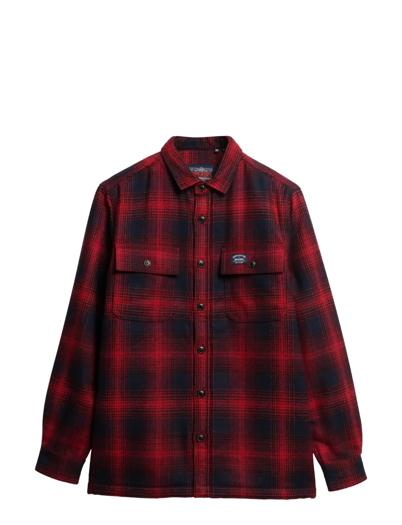 Superdry - WOOL MILLER OVERSHIRT - over ombre red - 2