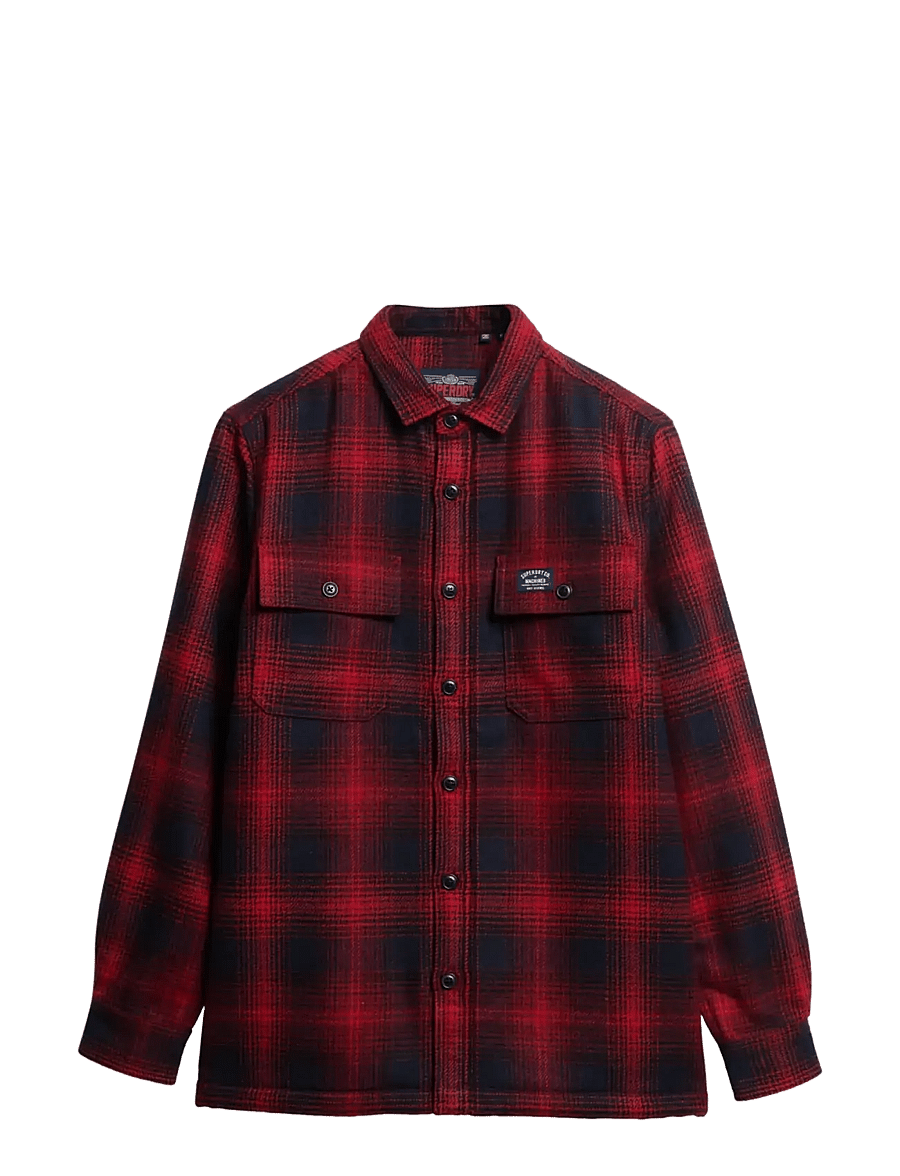 Superdry - WOOL MILLER OVERSHIRT - over ombre red - 2