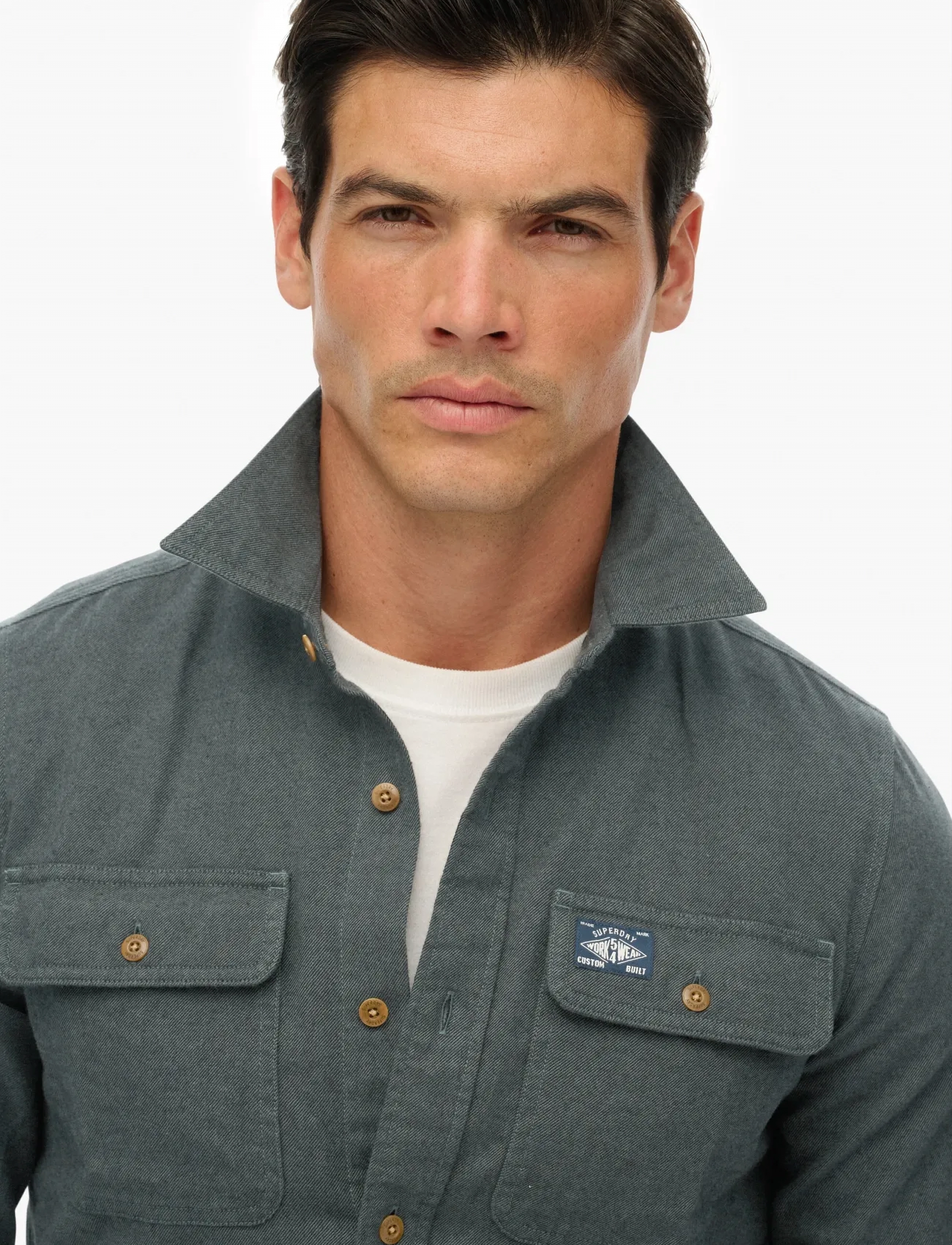 Superdry - FLANNEL WORKWEAR SHIRT - flanellskjortor - balsam green - 3