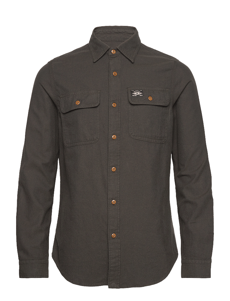 Superdry - FLANNEL WORKWEAR SHIRT - flanellipaidat - chive green - 1