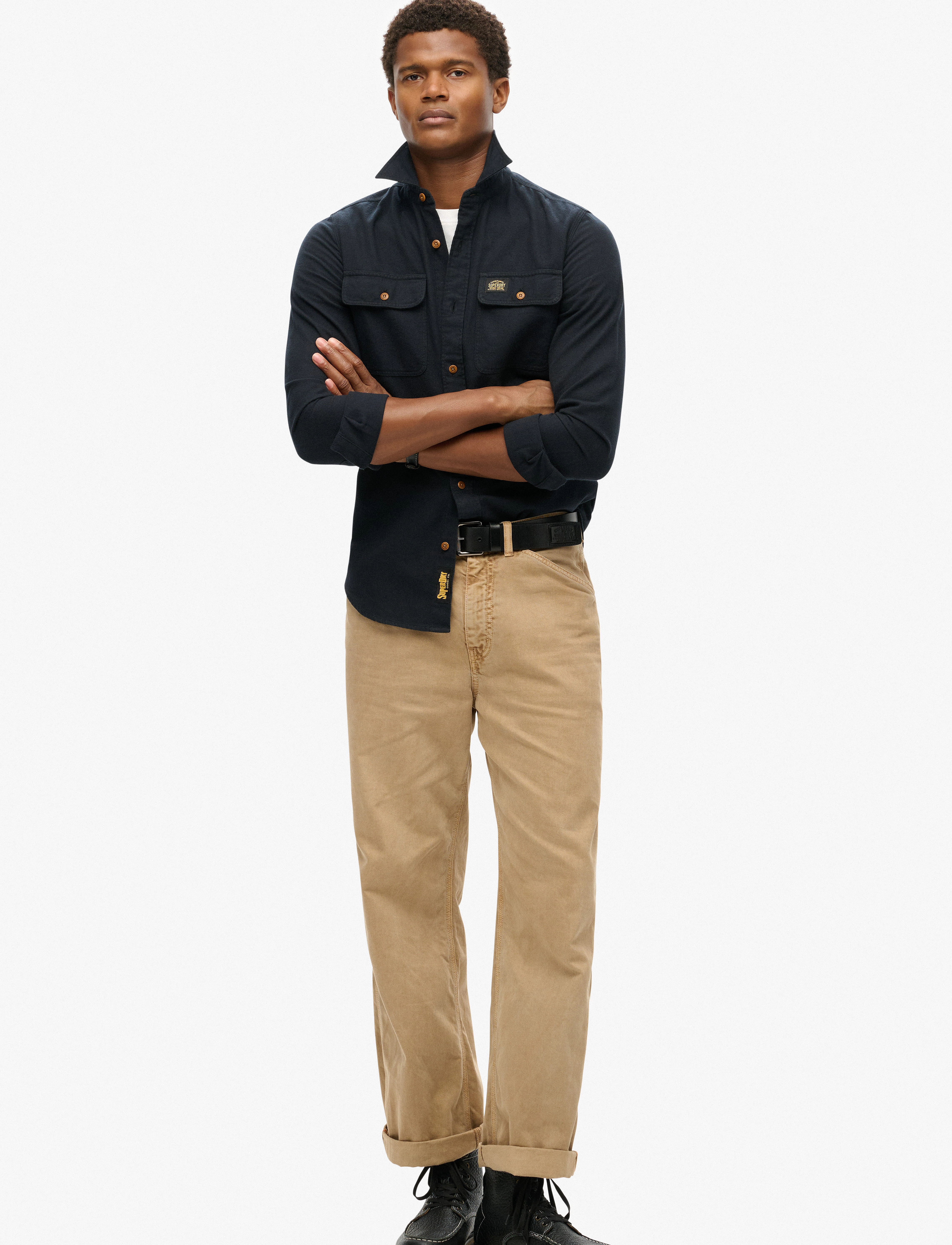 Superdry - FLANNEL WORKWEAR SHIRT - flanellskjortor - jet black - 5