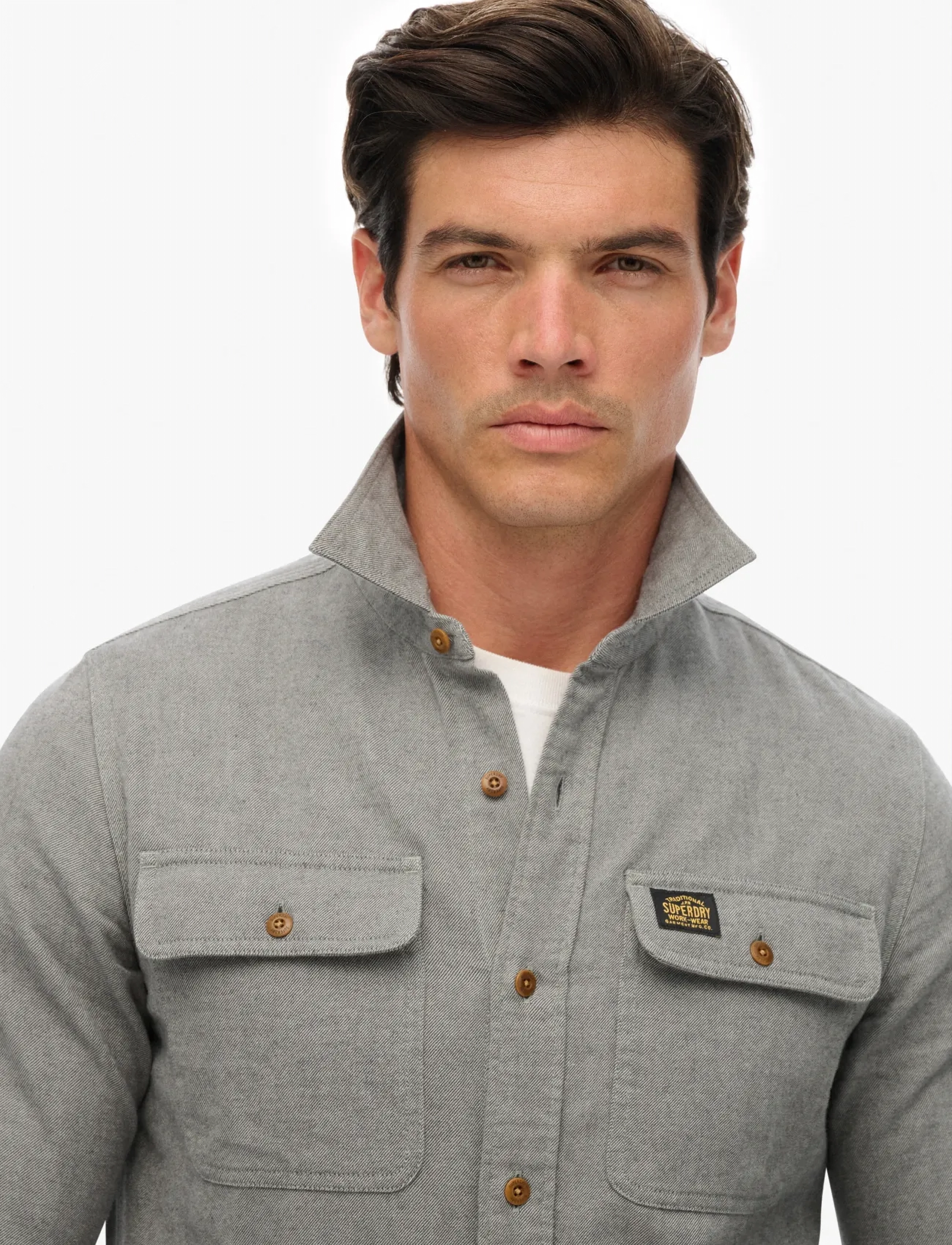Superdry - FLANNEL WORKWEAR SHIRT - sünnipäevakingitused - pearl blue - 3