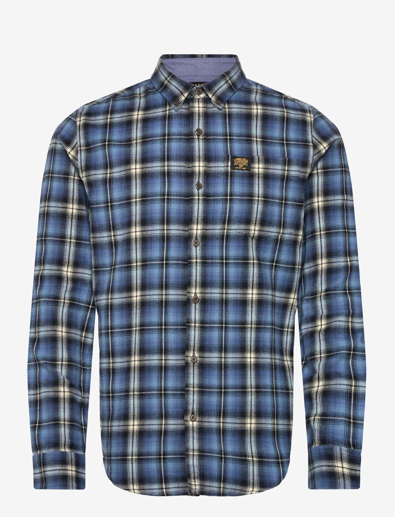 Superdry - L/S COTTON LUMBERJACK SHIRT - burghley check blue - 0