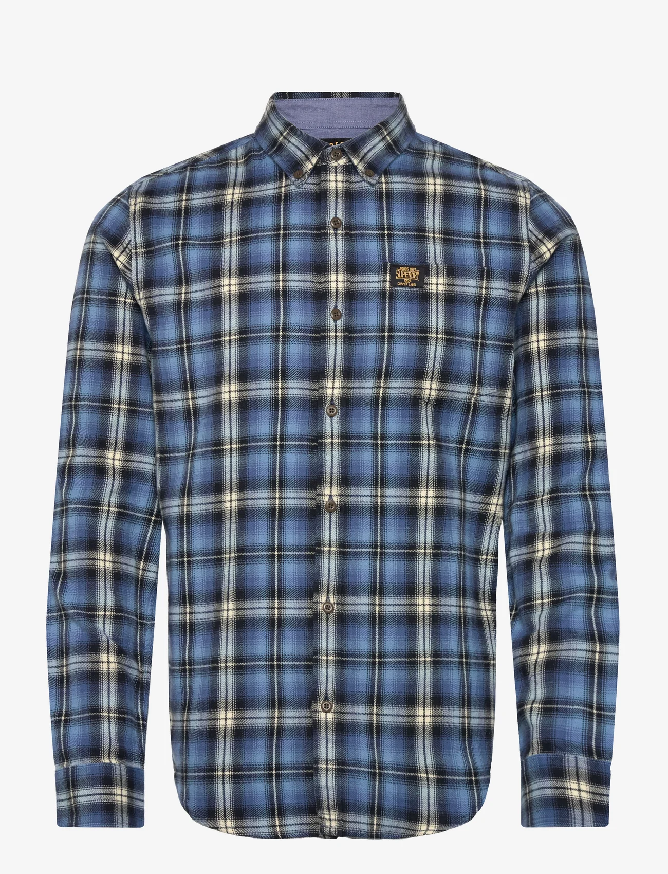 Superdry - L/S COTTON LUMBERJACK SHIRT - rutiga skjortor - burghley check blue - 0
