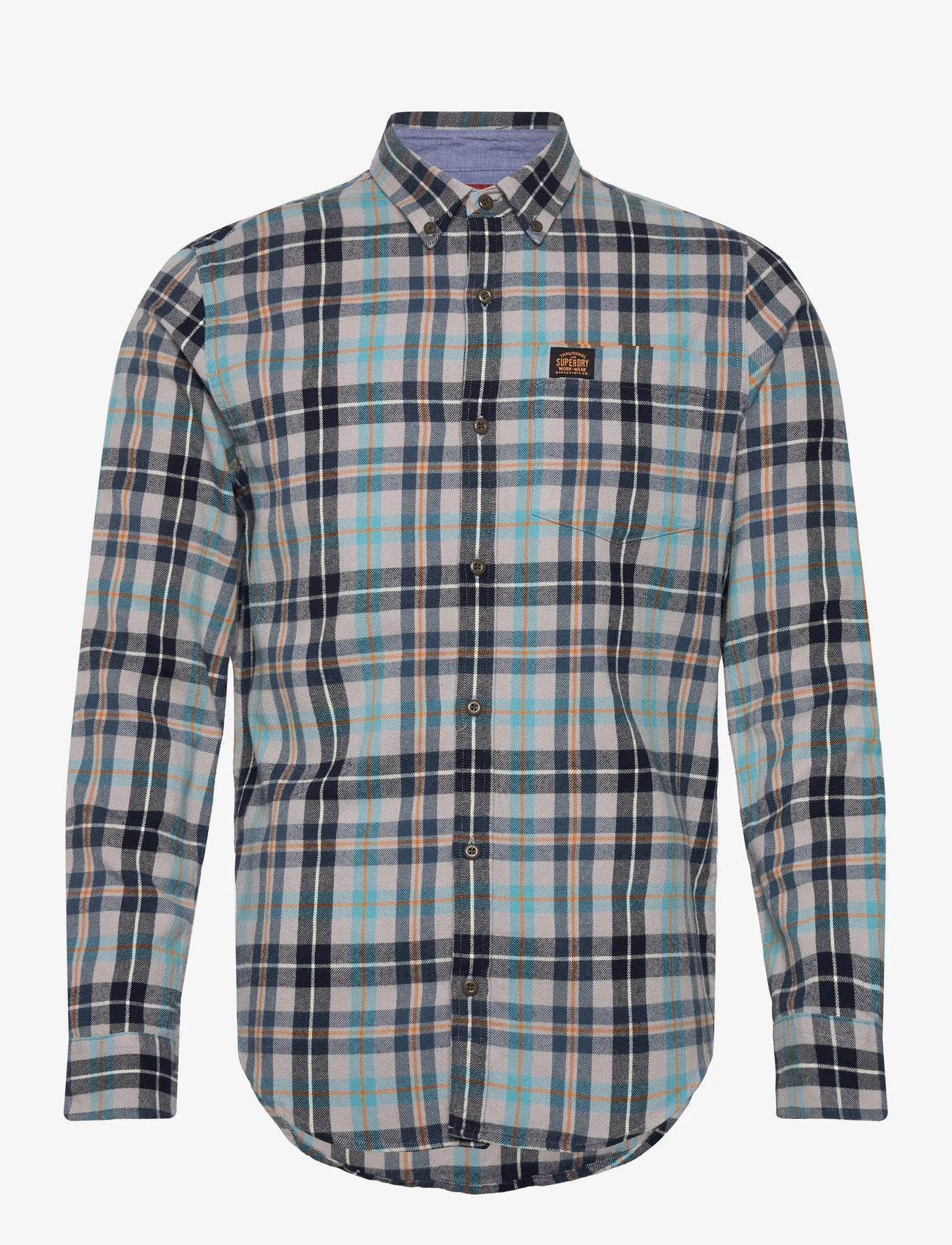 Superdry - L/S COTTON LUMBERJACK SHIRT - checkered shirts - canyon check light grey - 0
